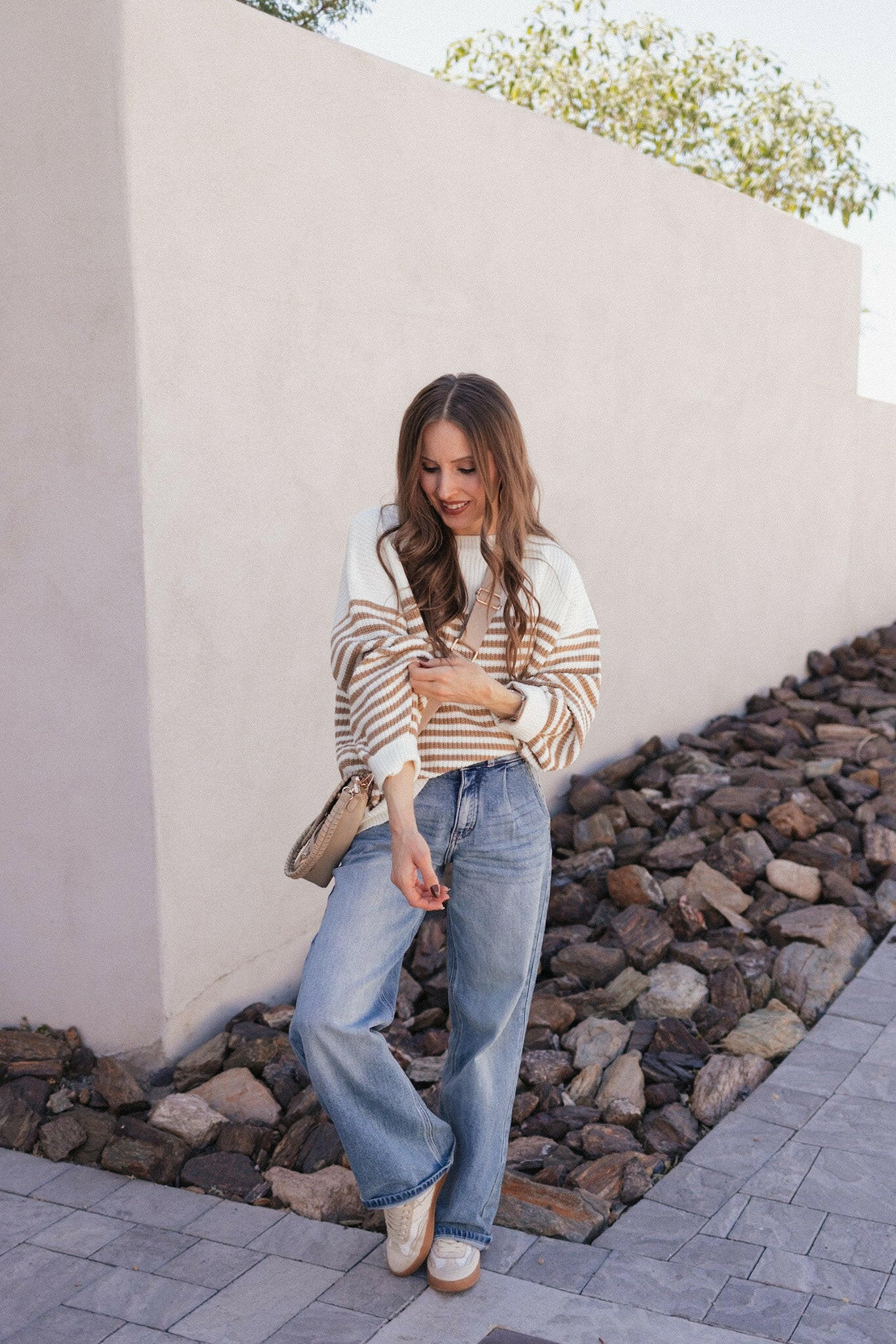 Comfy Chic Oversized Stripe Sweater-Sweaters-Krush Kandy, Women's Online Fashion Boutique Located in Phoenix, Arizona (Scottsdale Area)