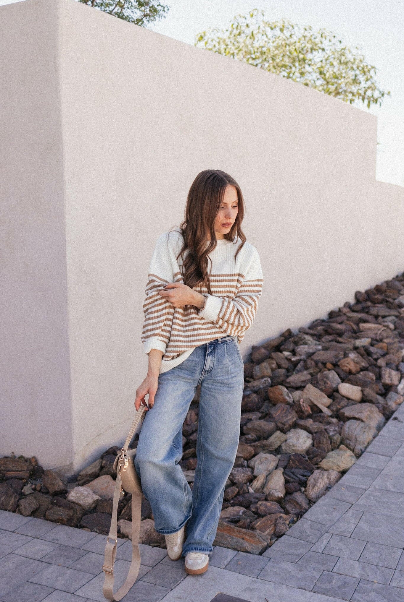 Comfy Chic Oversized Stripe Sweater-Sweaters-Krush Kandy, Women's Online Fashion Boutique Located in Phoenix, Arizona (Scottsdale Area)