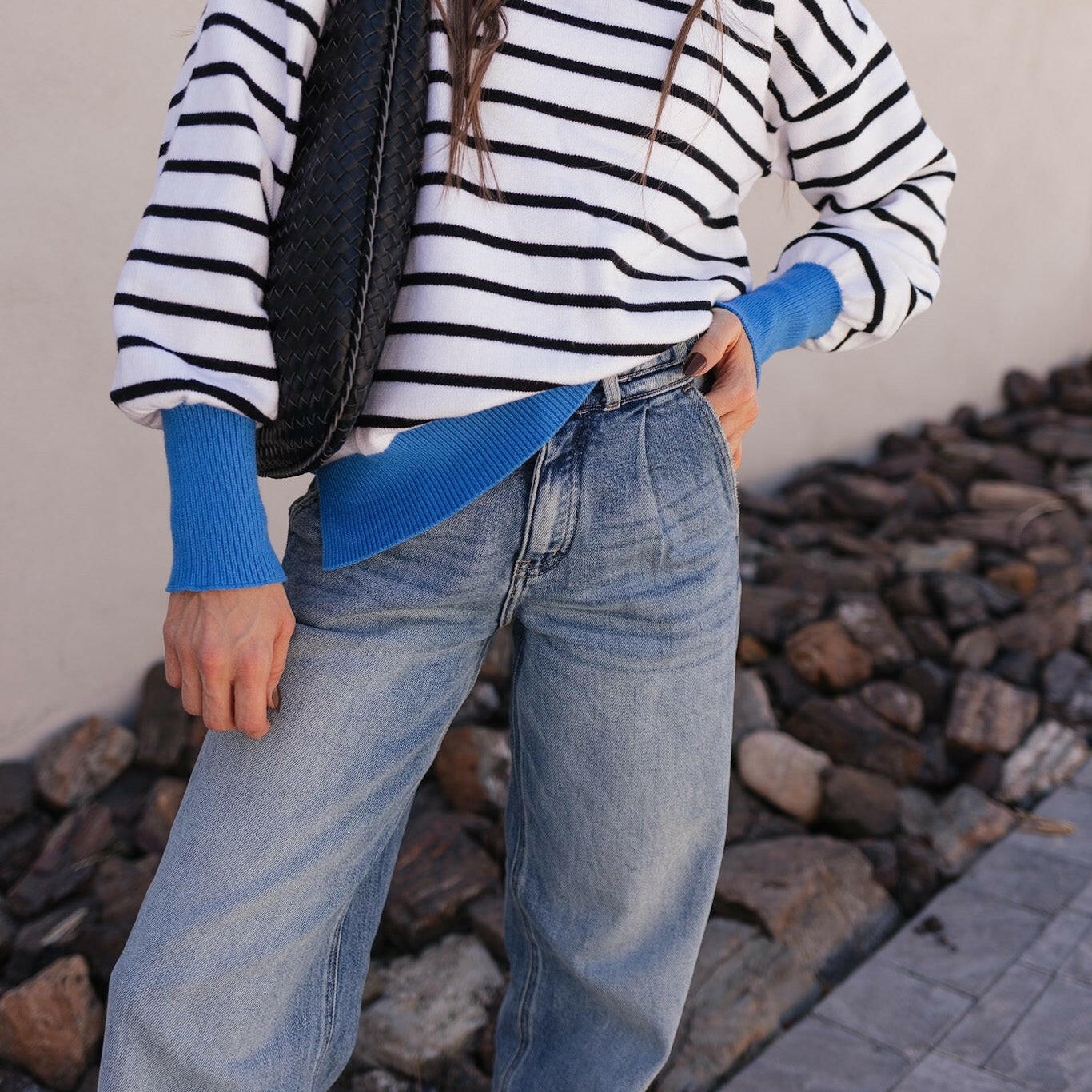 Krushed It Luxe Contrasting Striped Sweater-Sweaters-Krush Kandy, Women's Online Fashion Boutique Located in Phoenix, Arizona (Scottsdale Area)