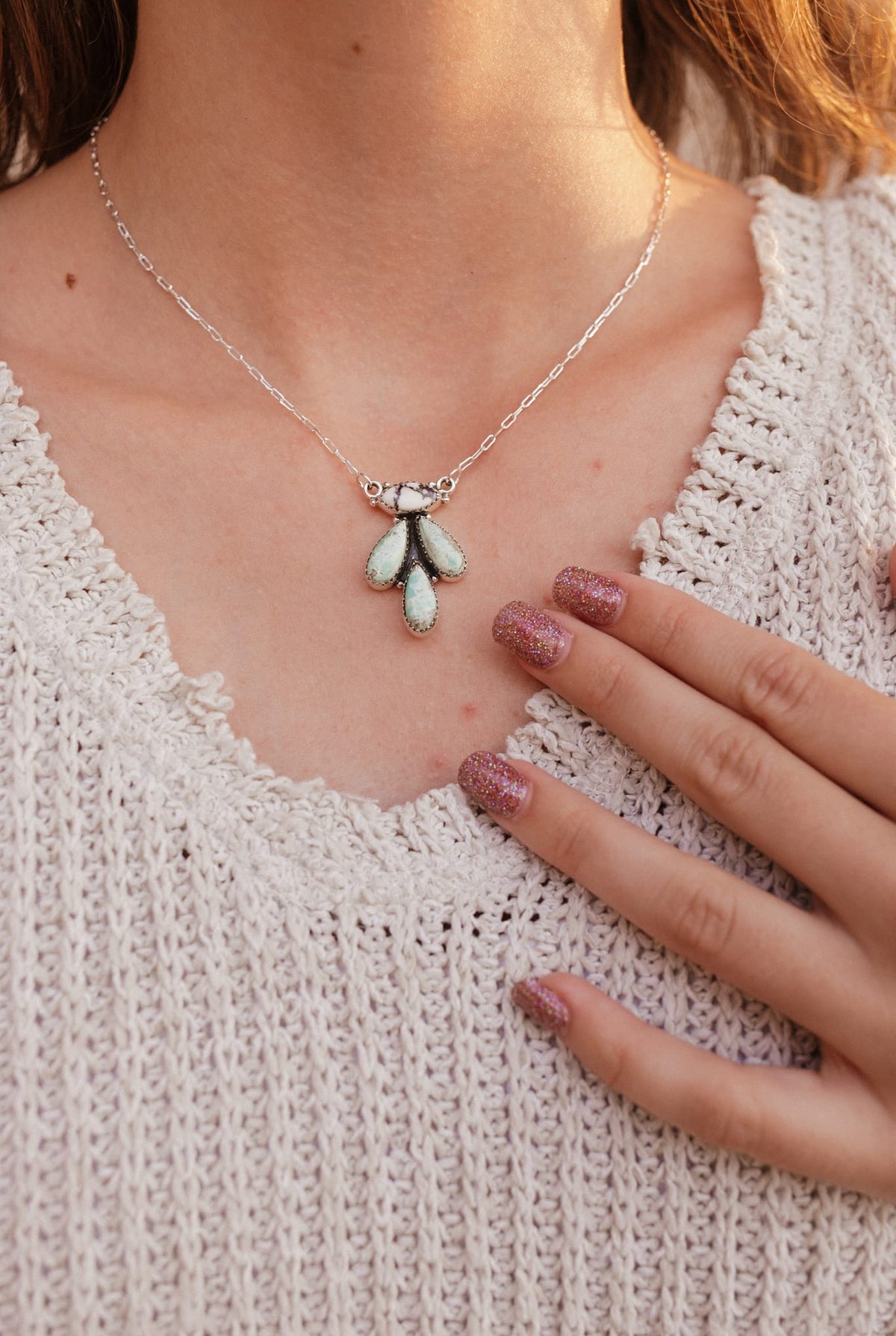Wild Horse & Varascite Necklace Sno 5-Necklaces-Krush Kandy, Women's Online Fashion Boutique Located in Phoenix, Arizona (Scottsdale Area)