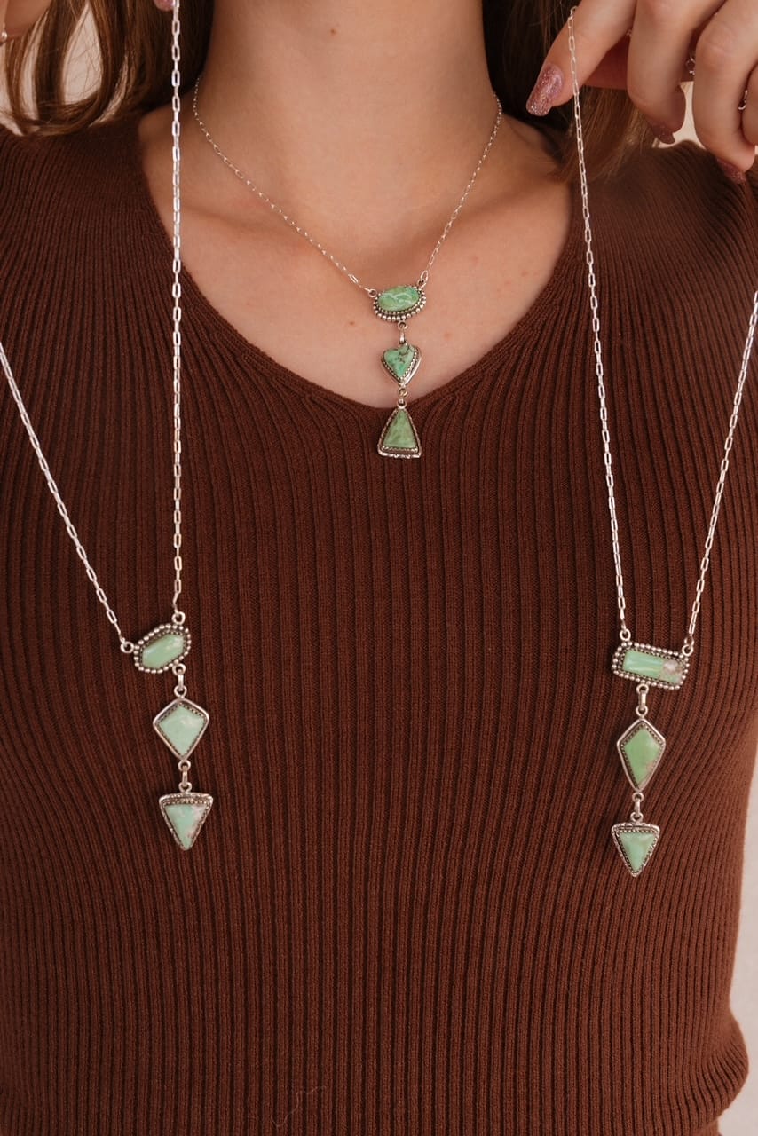 Australian Varascite Lariat Necklace Sno 15-Necklaces-Krush Kandy, Women's Online Fashion Boutique Located in Phoenix, Arizona (Scottsdale Area)