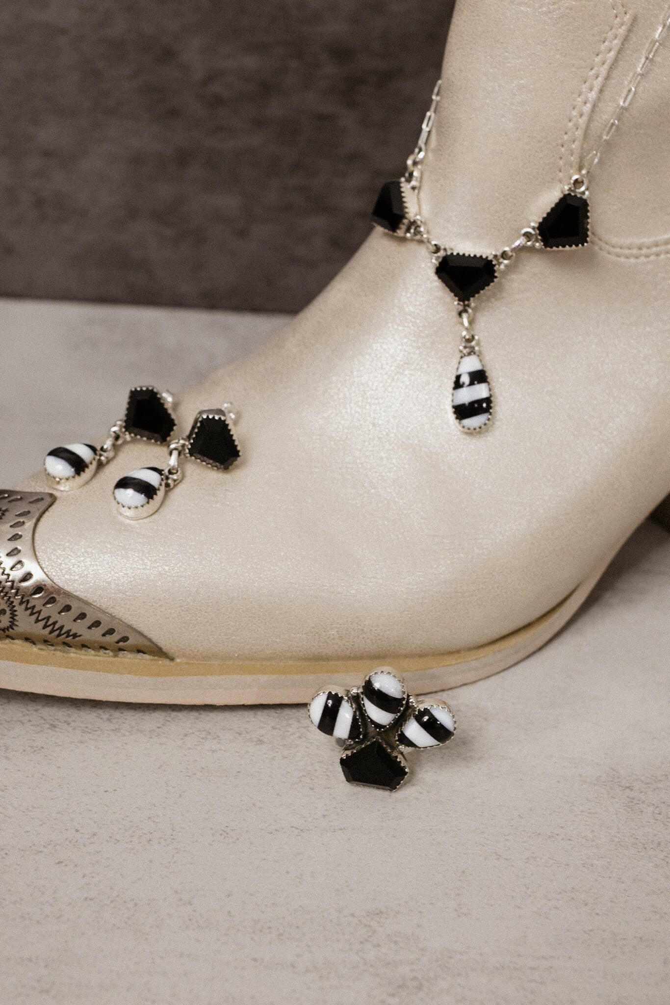 Lydia's Stripe Stone Set-Chain Necklaces-Krush Kandy, Women's Online Fashion Boutique Located in Phoenix, Arizona (Scottsdale Area)