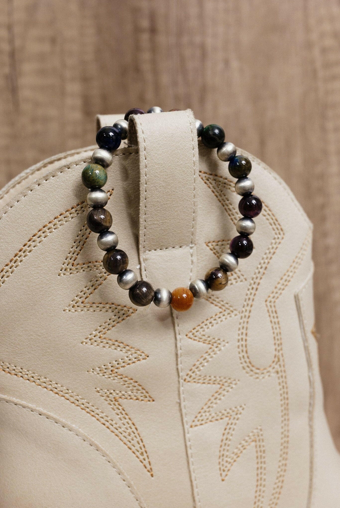 Multi Tigers Eye Beaded Stretch Bracelet-Bracelets-Krush Kandy, Women's Online Fashion Boutique Located in Phoenix, Arizona (Scottsdale Area)