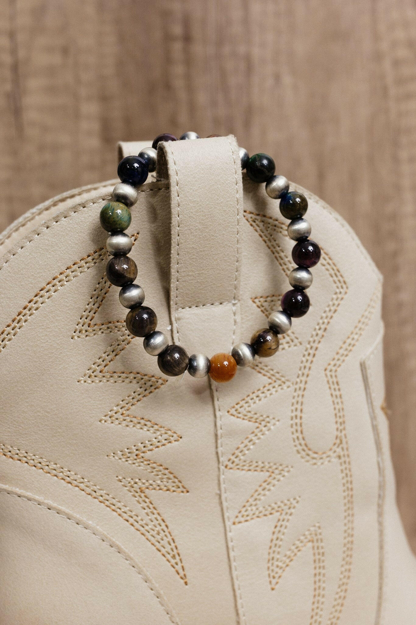 Multi Tigers Eye Beaded Stretch Bracelet-Bracelets-Krush Kandy, Women's Online Fashion Boutique Located in Phoenix, Arizona (Scottsdale Area)