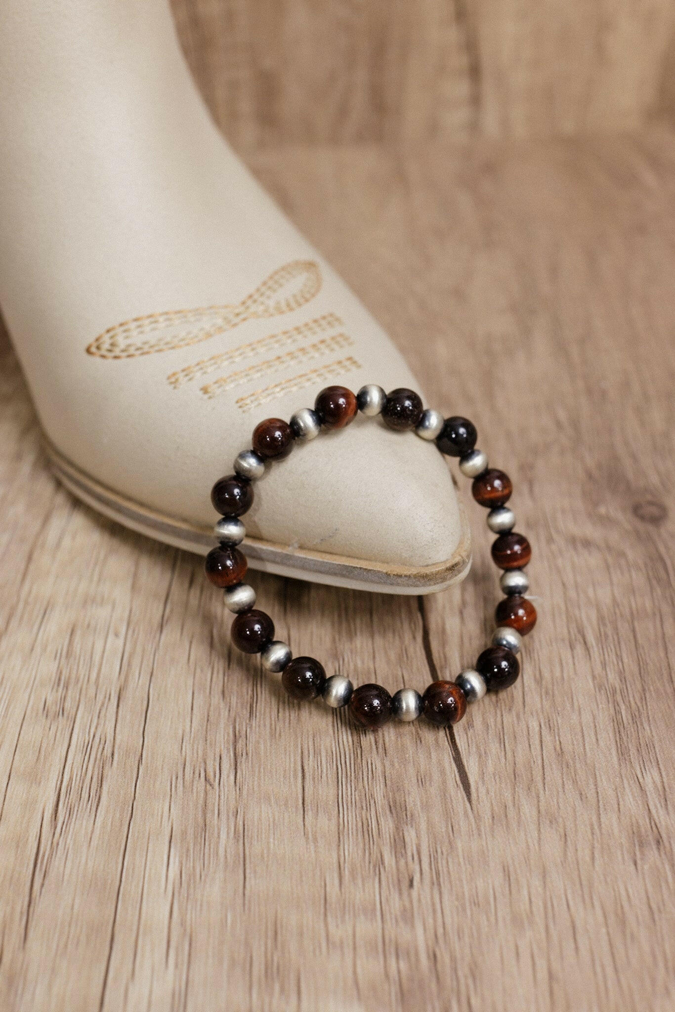 Multi Tigers Eye Beaded Stretch Bracelet-Bracelets-Krush Kandy, Women's Online Fashion Boutique Located in Phoenix, Arizona (Scottsdale Area)