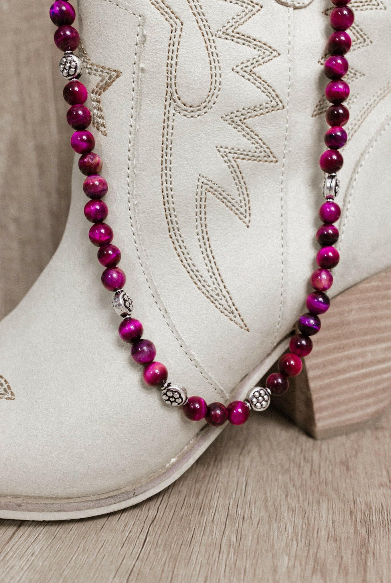 Pink Tigers Eye Necklace-Chain Necklaces-Krush Kandy, Women's Online Fashion Boutique Located in Phoenix, Arizona (Scottsdale Area)