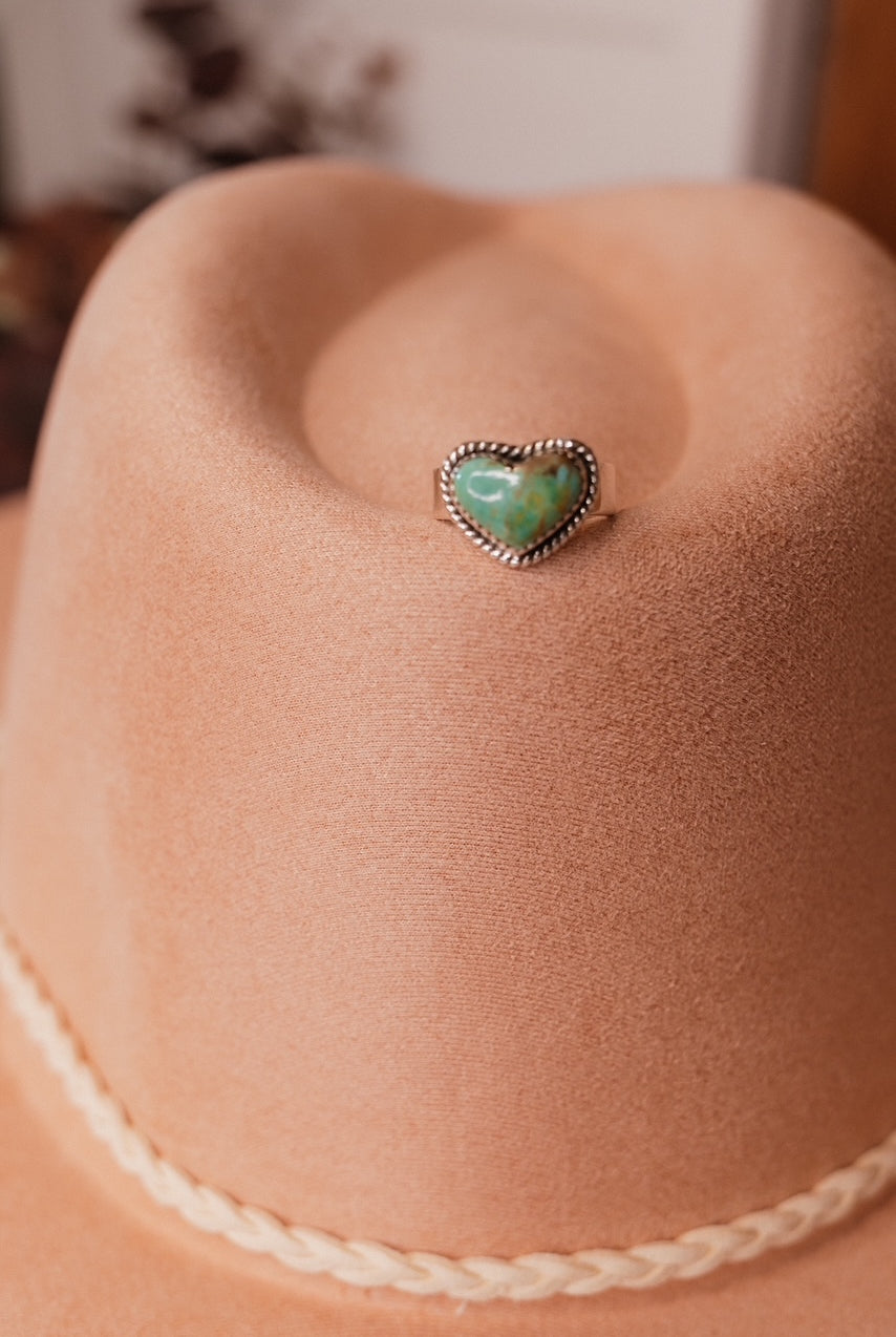 Solid Band Heart Single Stone Ring-Statement Rings-Krush Kandy, Women's Online Fashion Boutique Located in Phoenix, Arizona (Scottsdale Area)