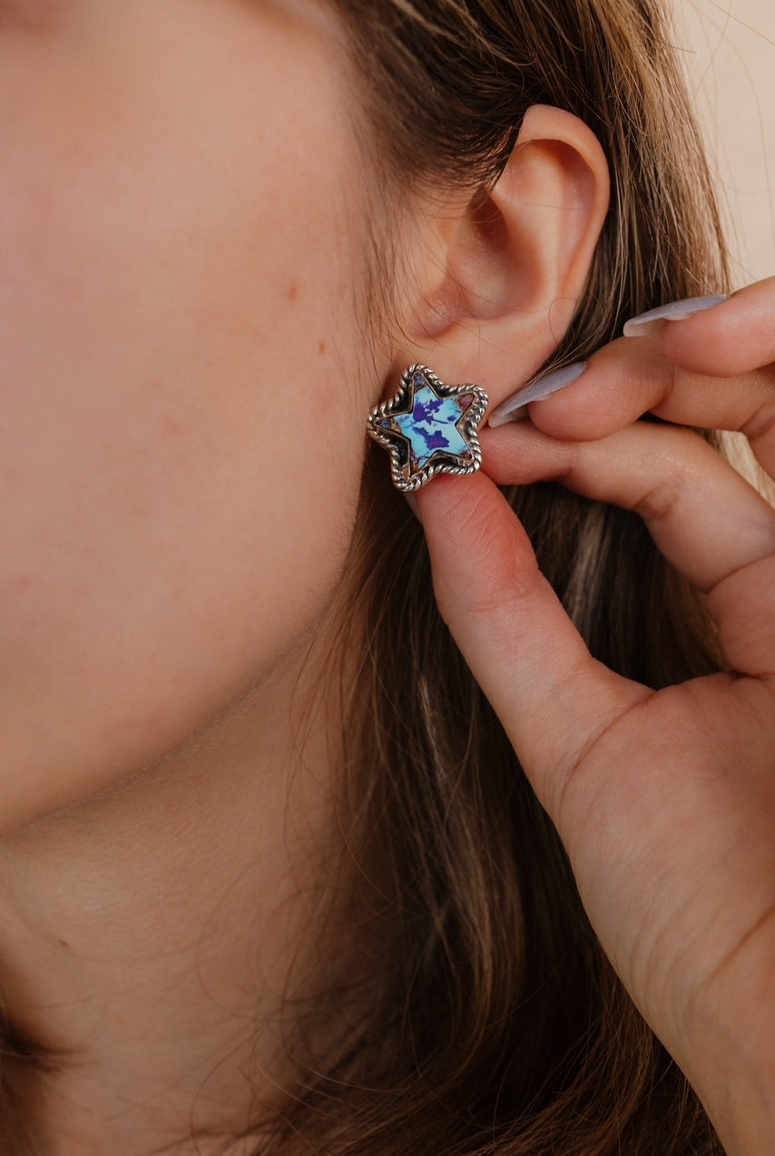 Jumbo Star Slab Stud Earrings-Stud Earrings-Krush Kandy, Women's Online Fashion Boutique Located in Phoenix, Arizona (Scottsdale Area)
