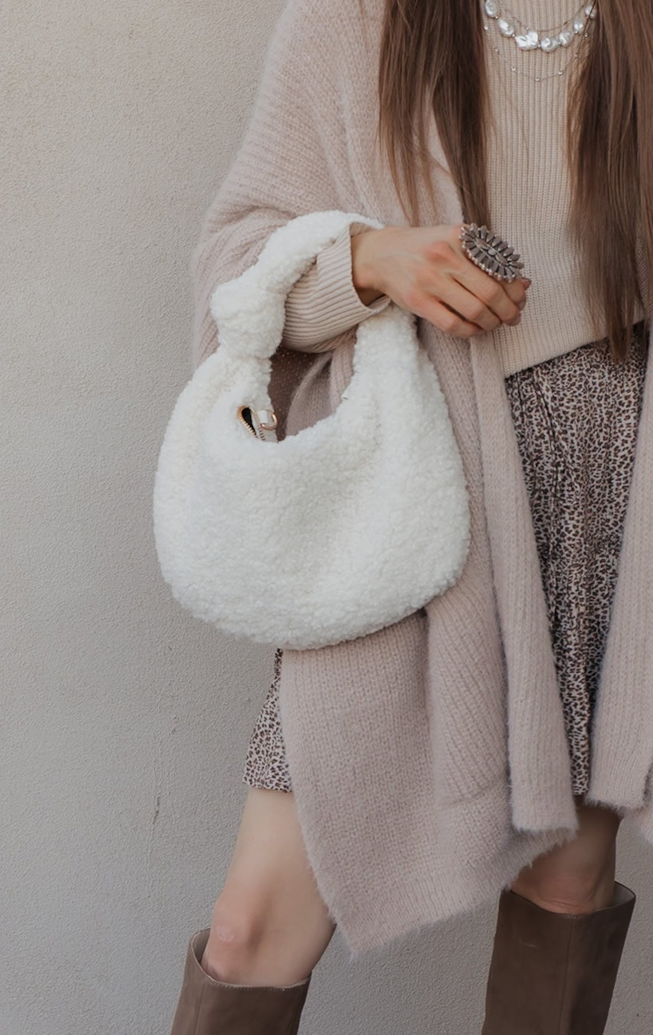 Mykonos deals Shearling Clutch, Plush Fur Shearling Sherpa, Gift for her, Boho, Woven Clutch Bag, , Bridal, Bridesmaid Gifts, Cloud Dumpling