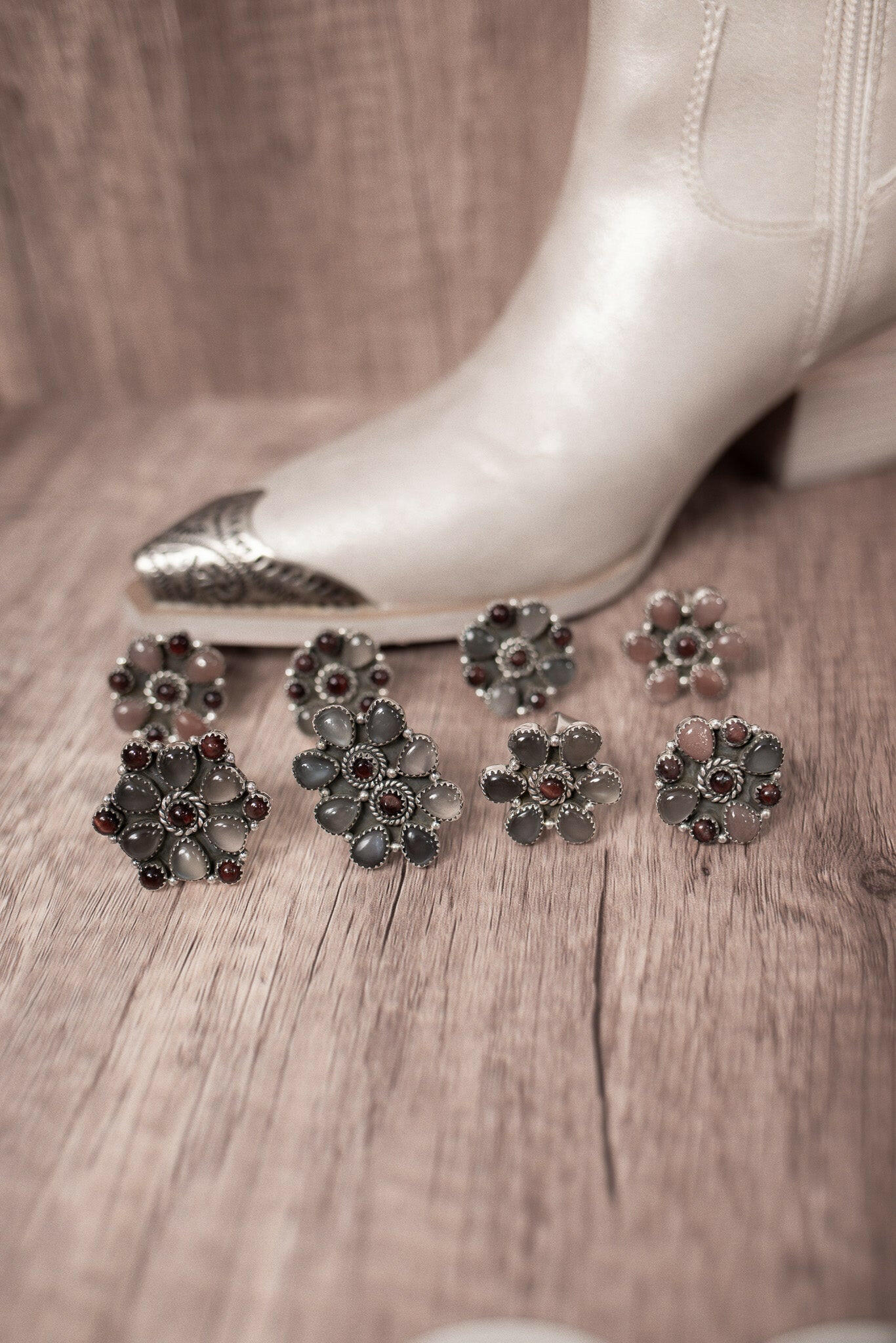 Multi Moonstone Cluster Rings-Rings-Krush Kandy, Women's Online Fashion Boutique Located in Phoenix, Arizona (Scottsdale Area)