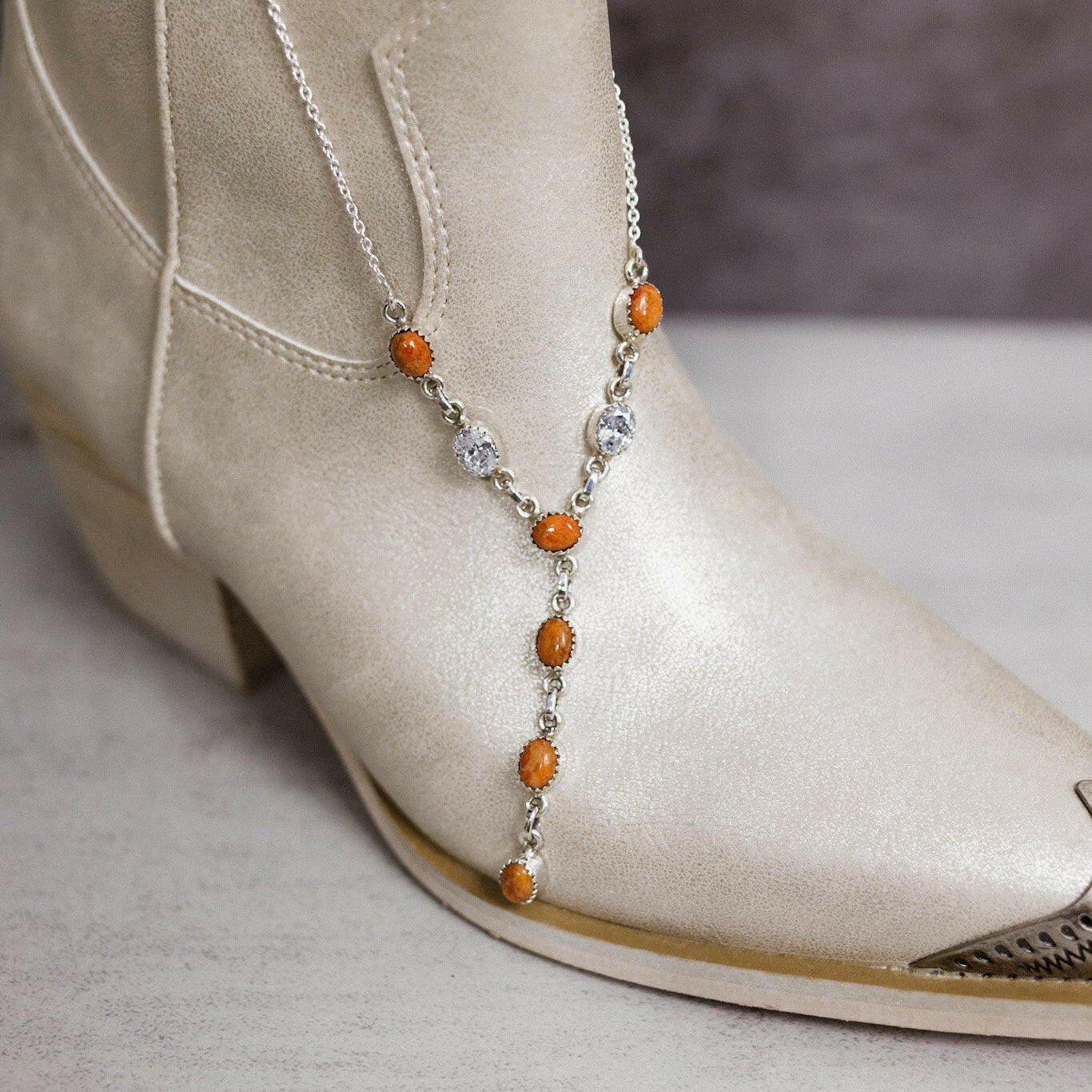 Krystal Krushed Stone Lariat Necklace-Chain Necklaces-Krush Kandy, Women's Online Fashion Boutique Located in Phoenix, Arizona (Scottsdale Area)