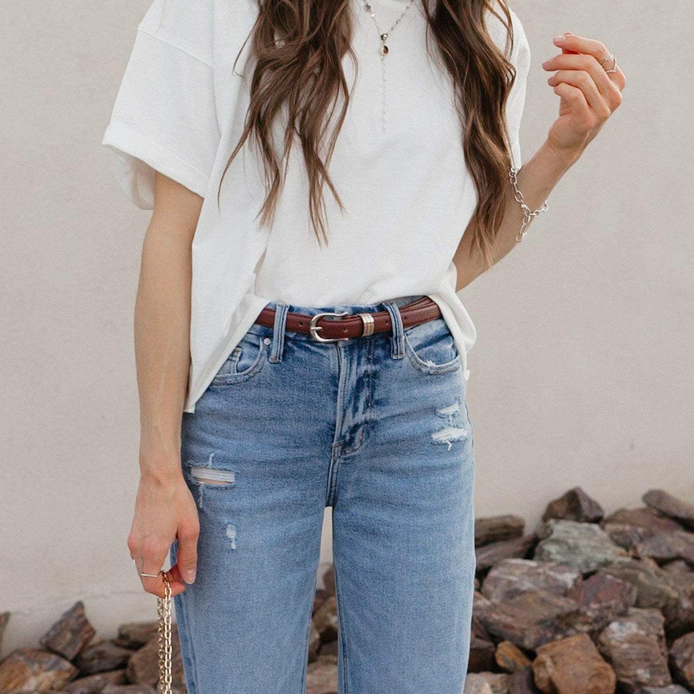 French Box Terry Tee-Short Sleeve Tops-Krush Kandy, Women's Online Fashion Boutique Located in Phoenix, Arizona (Scottsdale Area)