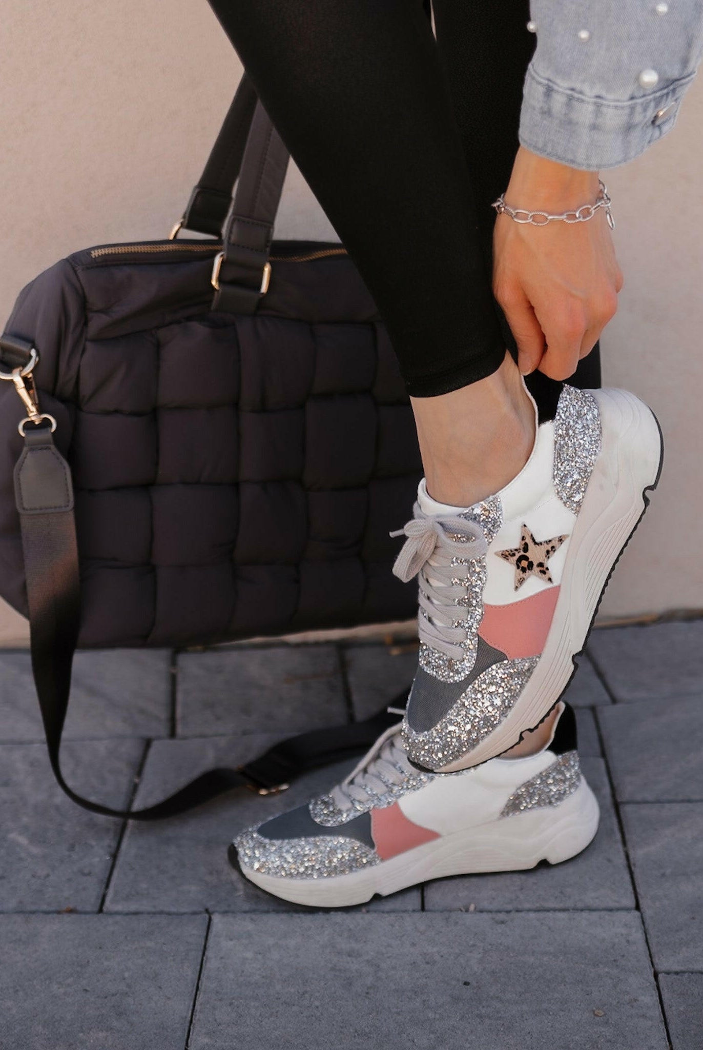 Roxy - Glitter Runner Sneaker-Sneakers-Krush Kandy, Women's Online Fashion Boutique Located in Phoenix, Arizona (Scottsdale Area)