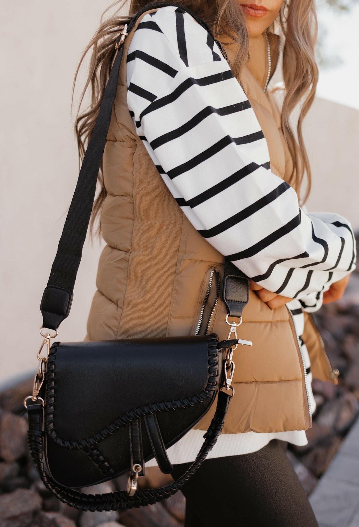 Adeline Saddle Crossbody Hand Bag-Purses & Bags-Krush Kandy, Women's Online Fashion Boutique Located in Phoenix, Arizona (Scottsdale Area)