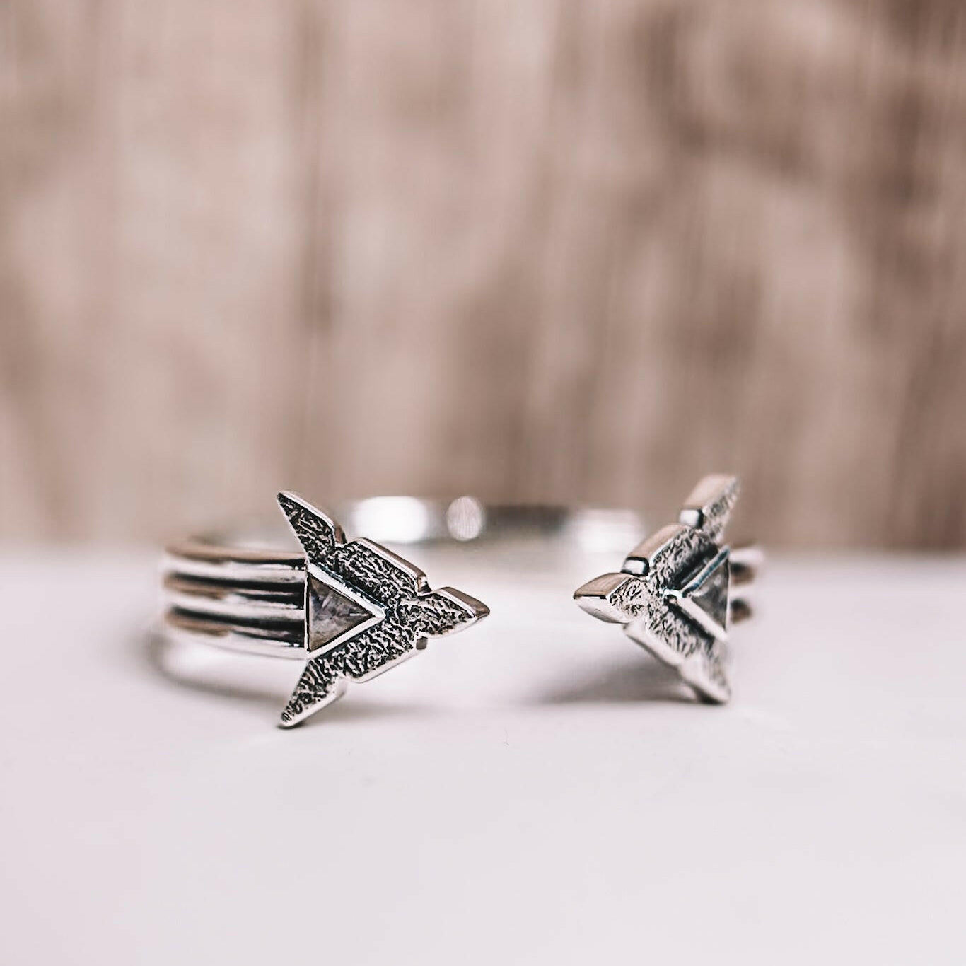 Double Arrow Stone Cuff-Chain Bracelets-Krush Kandy, Women's Online Fashion Boutique Located in Phoenix, Arizona (Scottsdale Area)