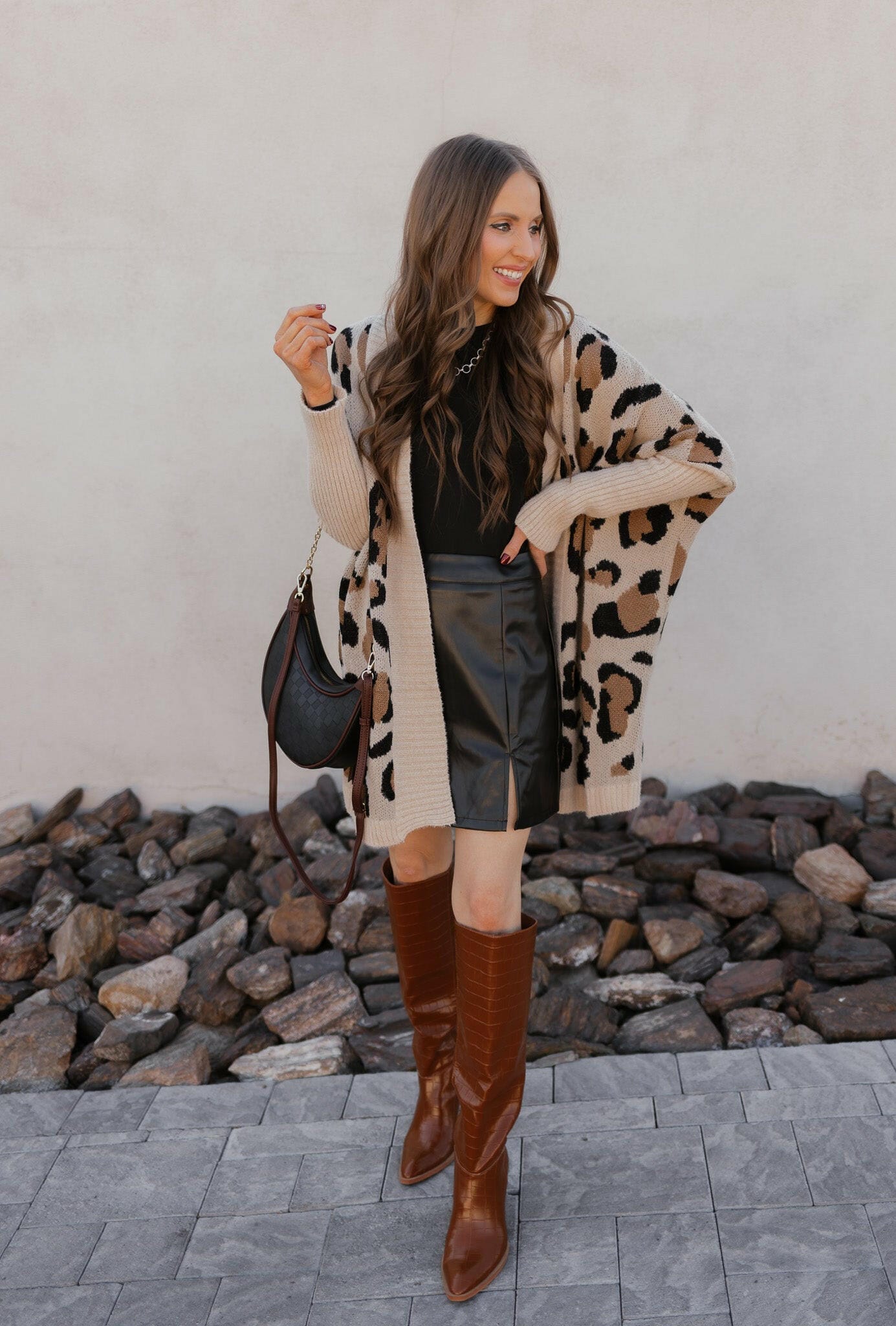 The Vanessa Boot | Reptile Print Knee High Boot Brown-Boots-Krush Kandy, Women's Online Fashion Boutique Located in Phoenix, Arizona (Scottsdale Area)