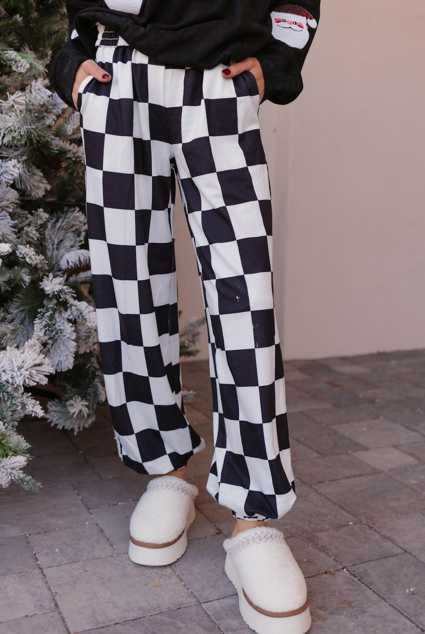 Street Check Vibes Checked Jogger Pants-Pants-Krush Kandy, Women's Online Fashion Boutique Located in Phoenix, Arizona (Scottsdale Area)