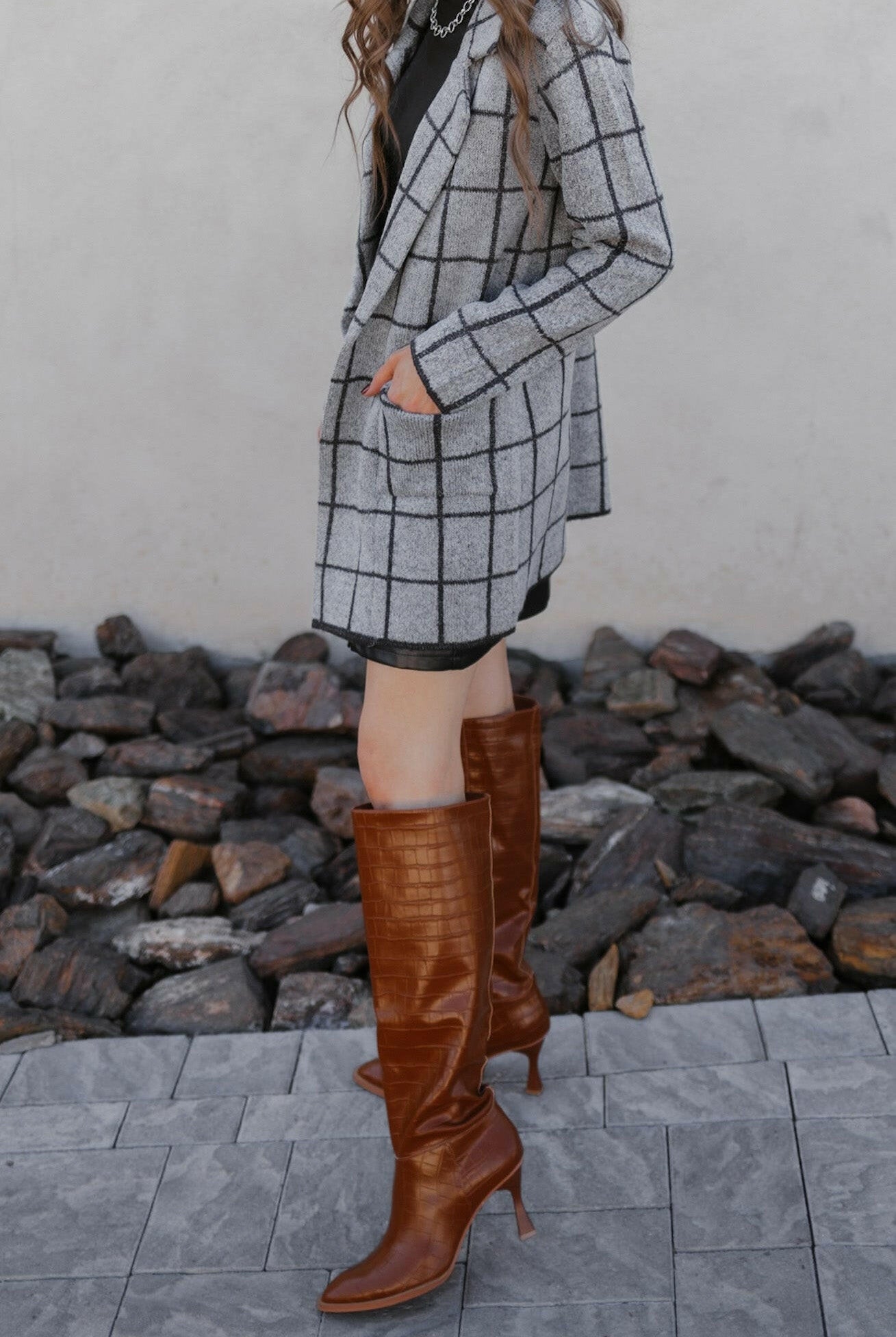 Notting Hill Lapel Collar Jacket-Jackets-Krush Kandy, Women's Online Fashion Boutique Located in Phoenix, Arizona (Scottsdale Area)