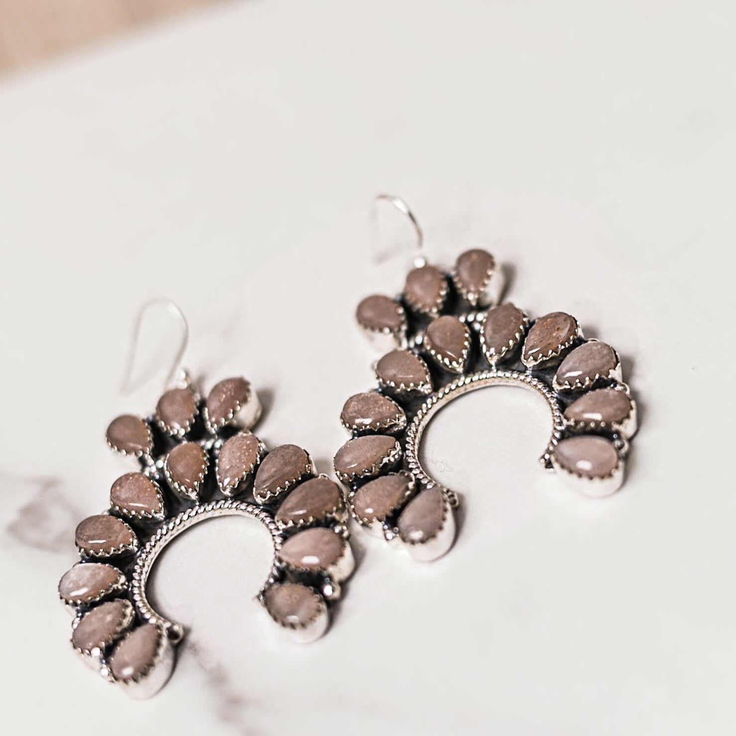 Lasso Luxe Horseshoe Stone Earrings-Stud Earrings-Krush Kandy, Women's Online Fashion Boutique Located in Phoenix, Arizona (Scottsdale Area)