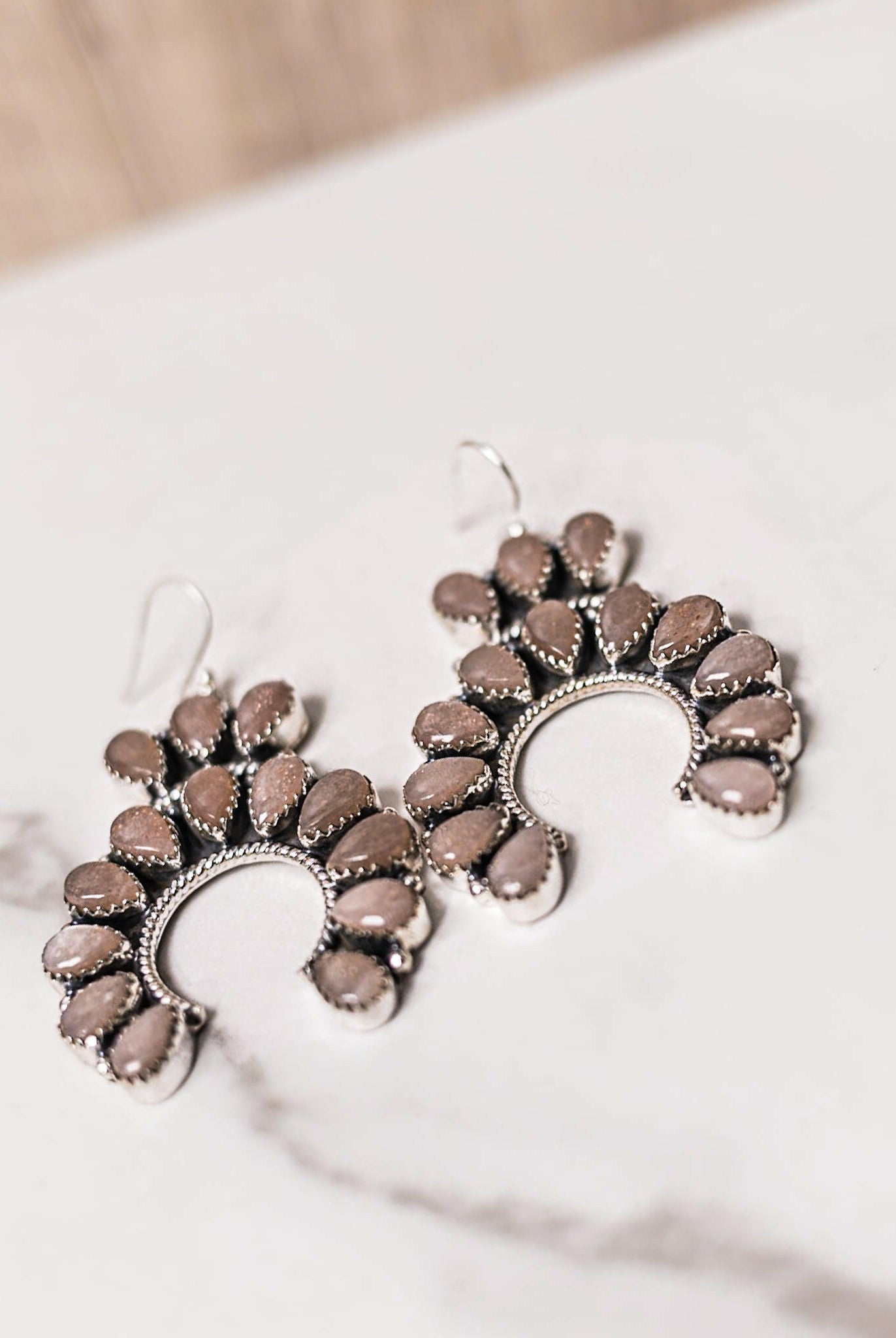 Lasso Luxe Horseshoe Stone Earrings-Stud Earrings-Krush Kandy, Women's Online Fashion Boutique Located in Phoenix, Arizona (Scottsdale Area)