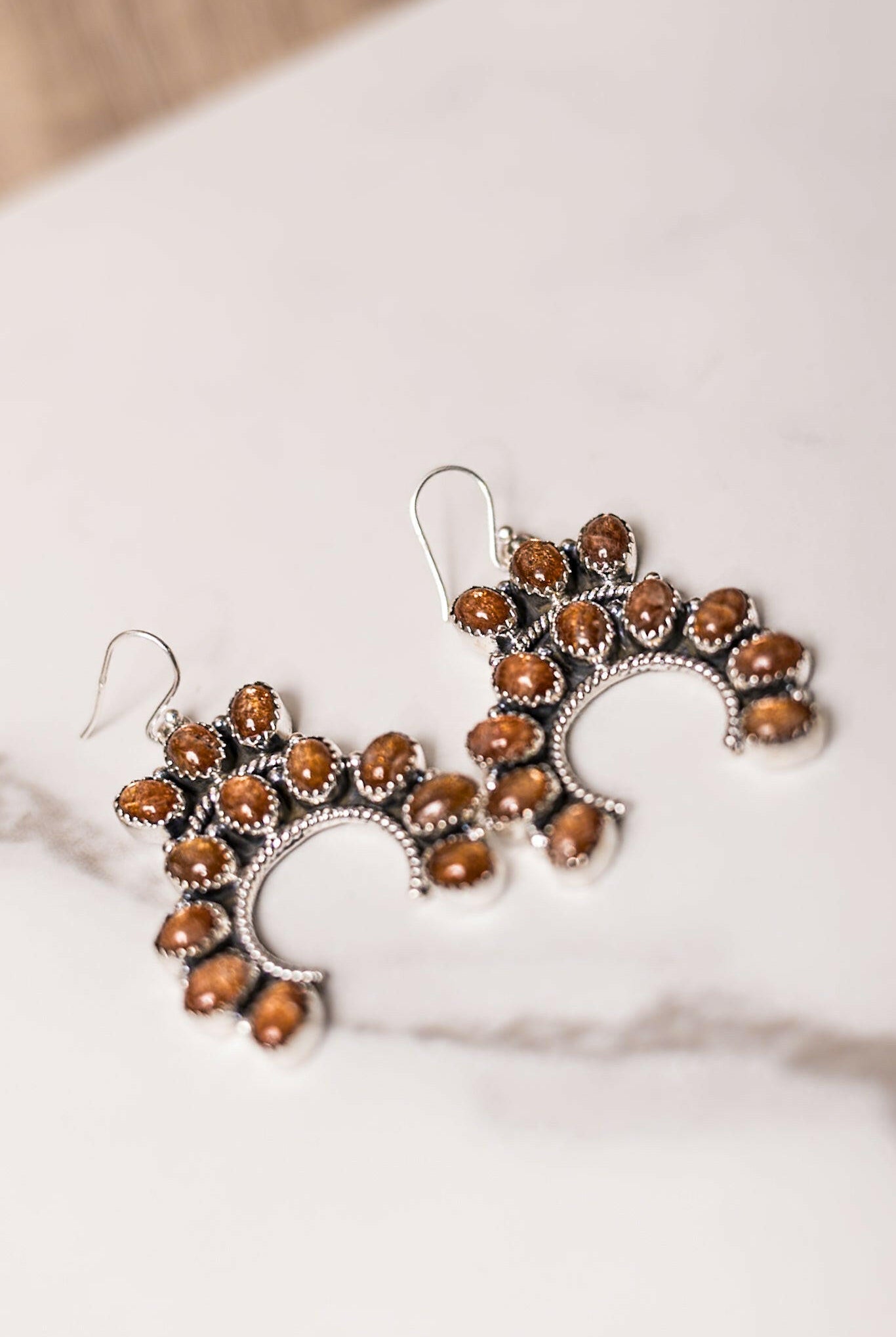 Lasso Luxe Horseshoe Stone Earrings-Stud Earrings-Krush Kandy, Women's Online Fashion Boutique Located in Phoenix, Arizona (Scottsdale Area)