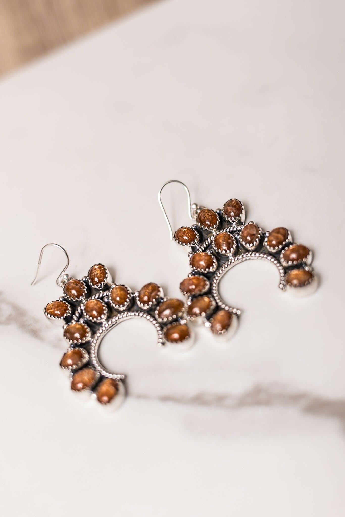 Lasso Luxe Horseshoe Stone Earrings-Stud Earrings-Krush Kandy, Women's Online Fashion Boutique Located in Phoenix, Arizona (Scottsdale Area)