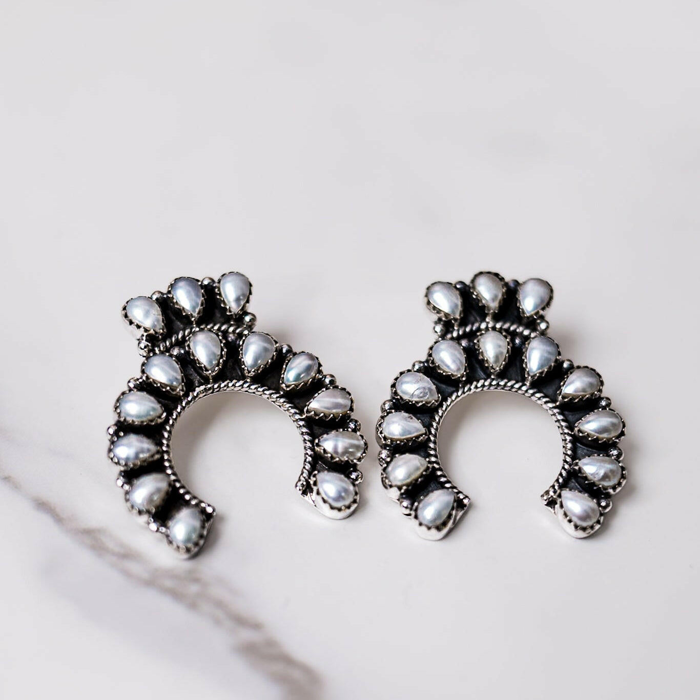 Lasso Luxe Horseshoe Stone Earrings-Stud Earrings-Krush Kandy, Women's Online Fashion Boutique Located in Phoenix, Arizona (Scottsdale Area)