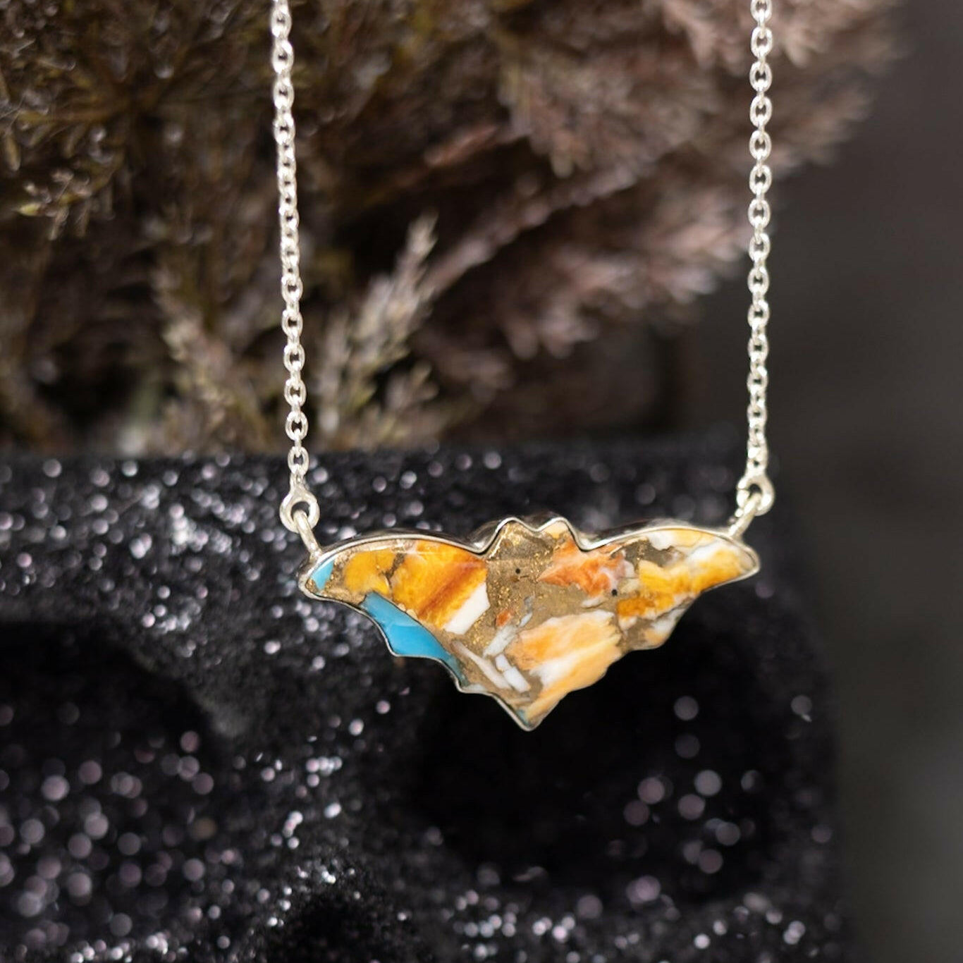 Bat Stone Slabs-Chain Necklaces-Krush Kandy, Women's Online Fashion Boutique Located in Phoenix, Arizona (Scottsdale Area)