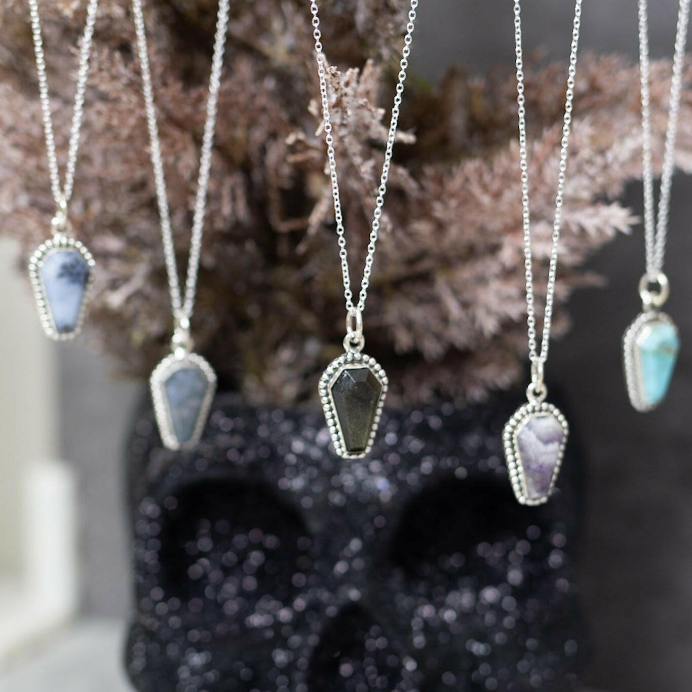 Coffin Stone Slabs-Chain Necklaces-Krush Kandy, Women's Online Fashion Boutique Located in Phoenix, Arizona (Scottsdale Area)
