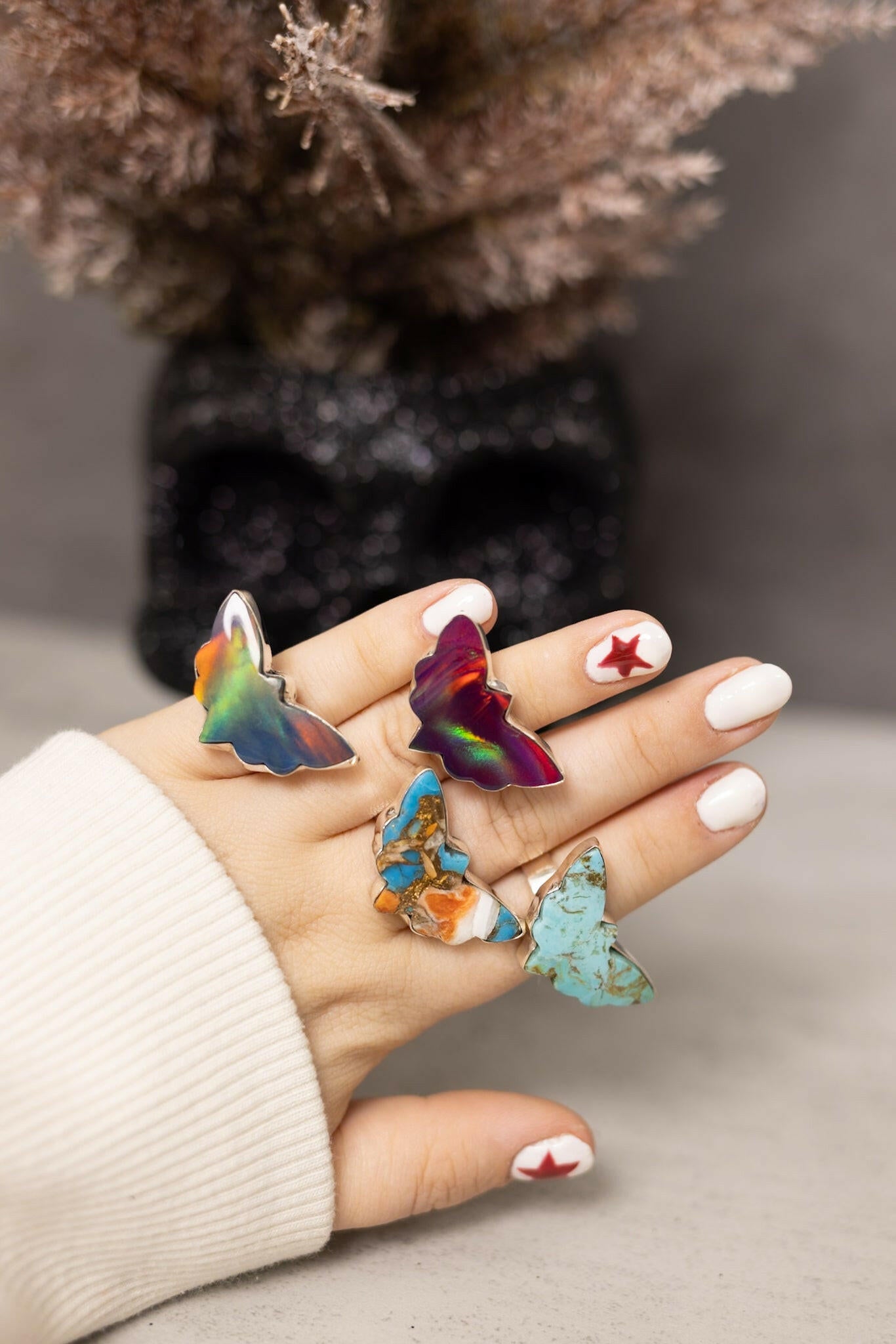 Moth Slabs-Chain Necklaces-Krush Kandy, Women's Online Fashion Boutique Located in Phoenix, Arizona (Scottsdale Area)