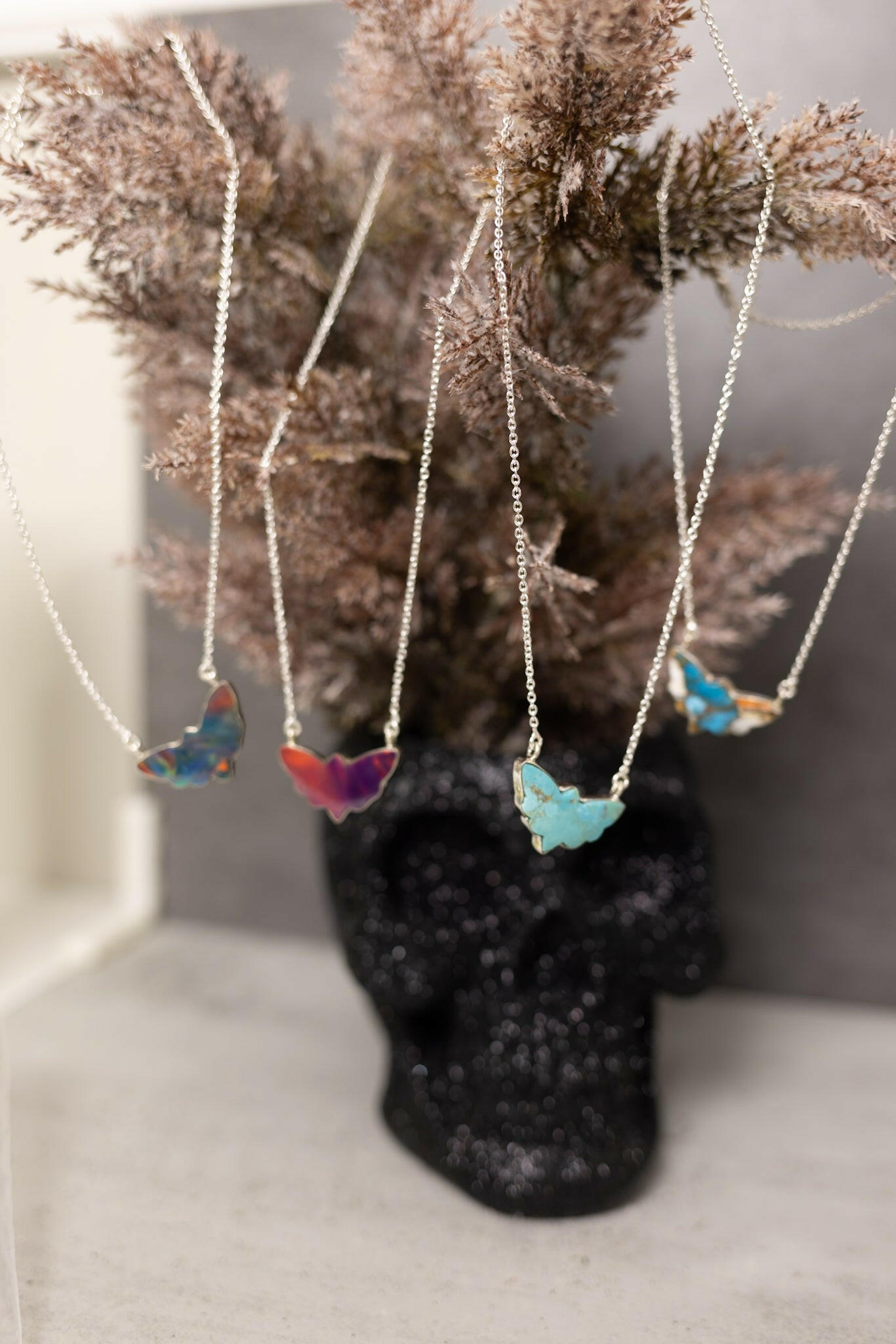 Moth Slabs-Chain Necklaces-Krush Kandy, Women's Online Fashion Boutique Located in Phoenix, Arizona (Scottsdale Area)