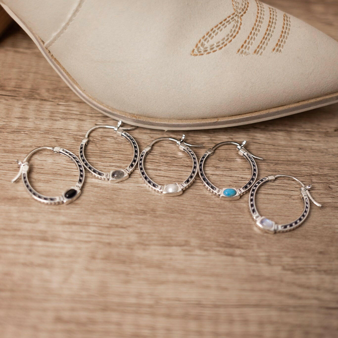 Hazels Western Single Stone Earrings-Stud Earrings-Krush Kandy, Women's Online Fashion Boutique Located in Phoenix, Arizona (Scottsdale Area)