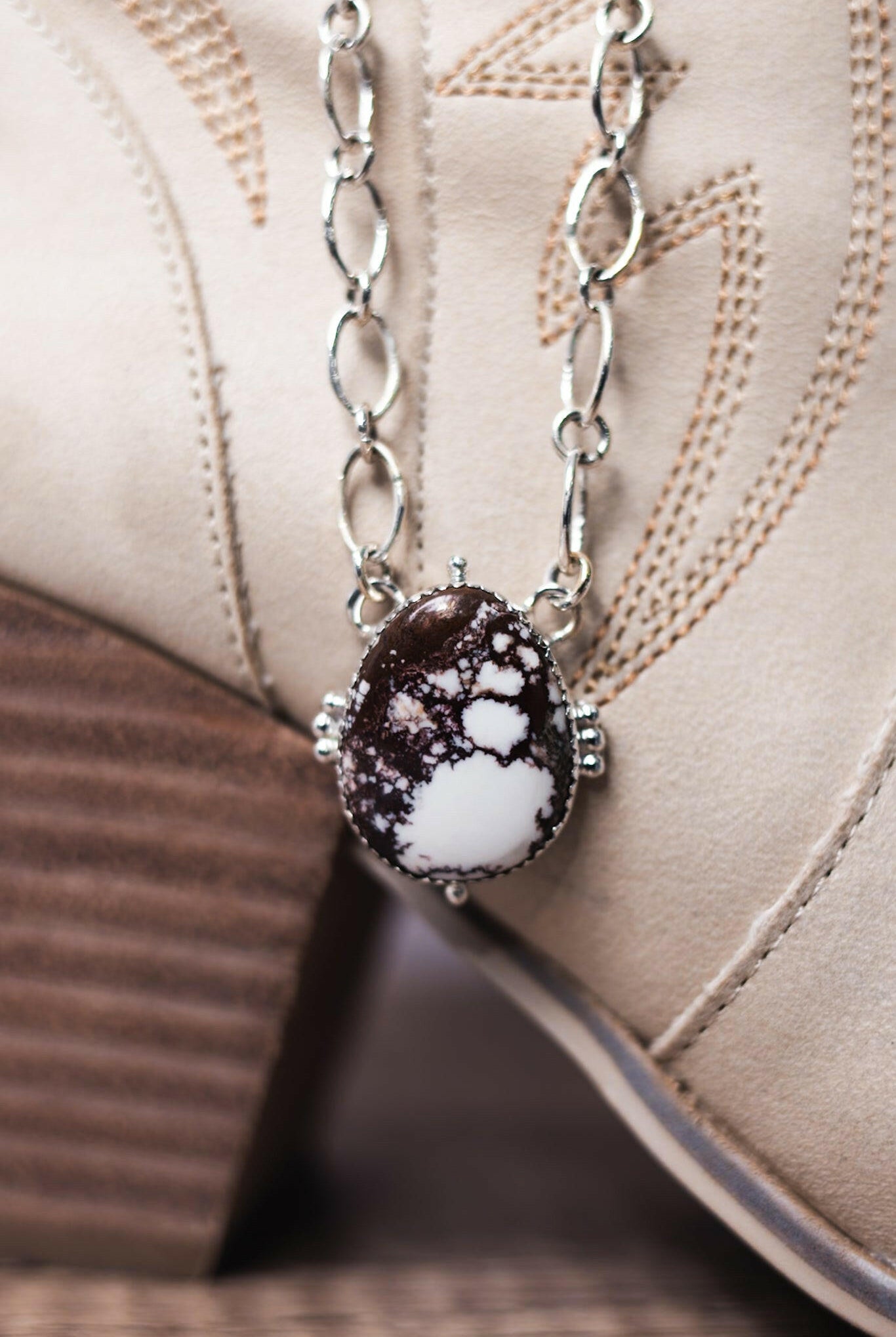 Holdem Sterling Silver Stone Slab Necklace-Chain Necklaces-Krush Kandy, Women's Online Fashion Boutique Located in Phoenix, Arizona (Scottsdale Area)