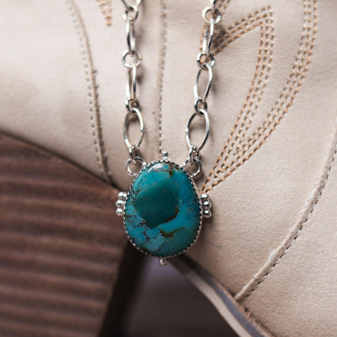 Holdem Sterling Silver Stone Slab Necklace-Chain Necklaces-Krush Kandy, Women's Online Fashion Boutique Located in Phoenix, Arizona (Scottsdale Area)