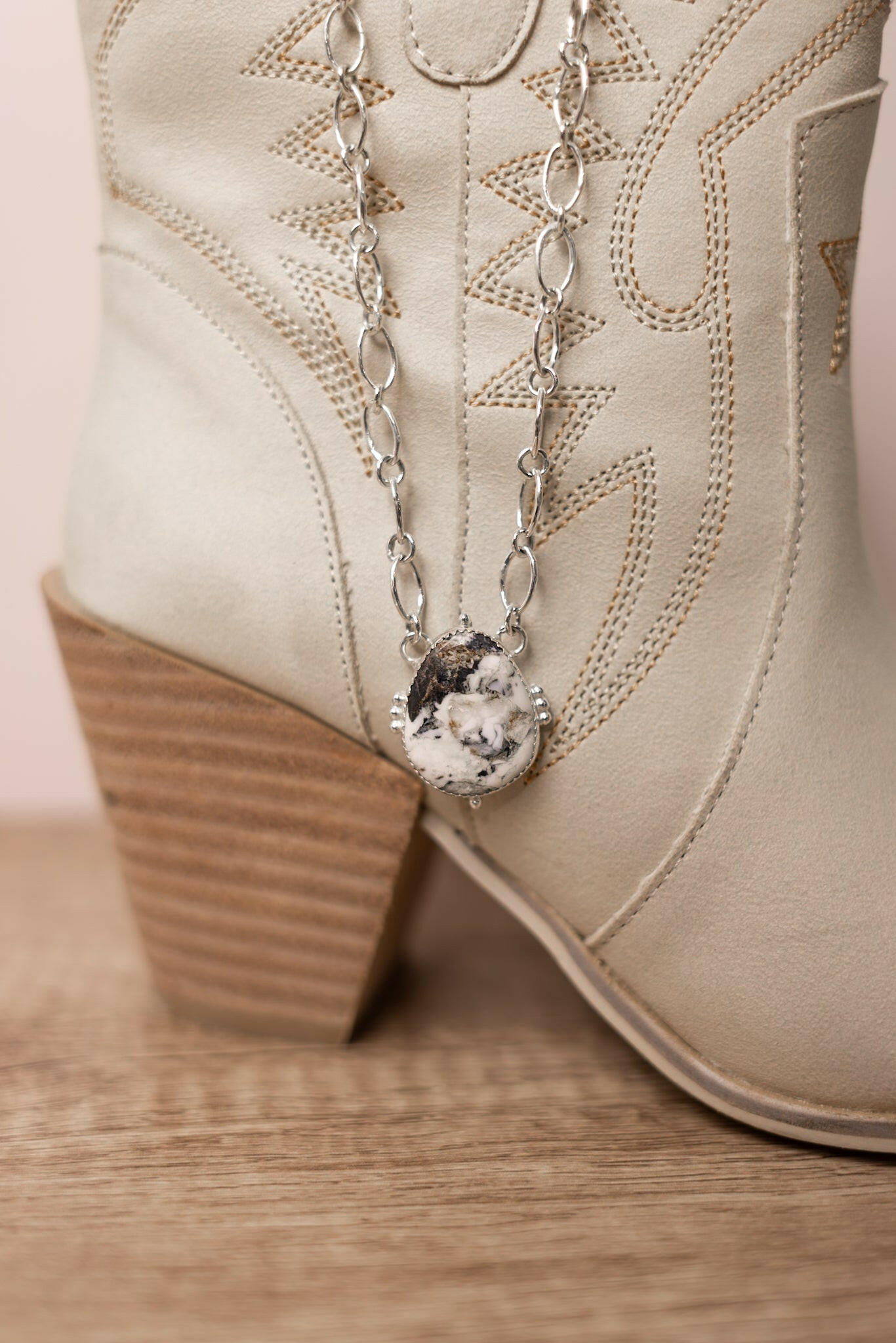 Holdem Sterling Silver Stone Slab Necklace-Chain Necklaces-Krush Kandy, Women's Online Fashion Boutique Located in Phoenix, Arizona (Scottsdale Area)