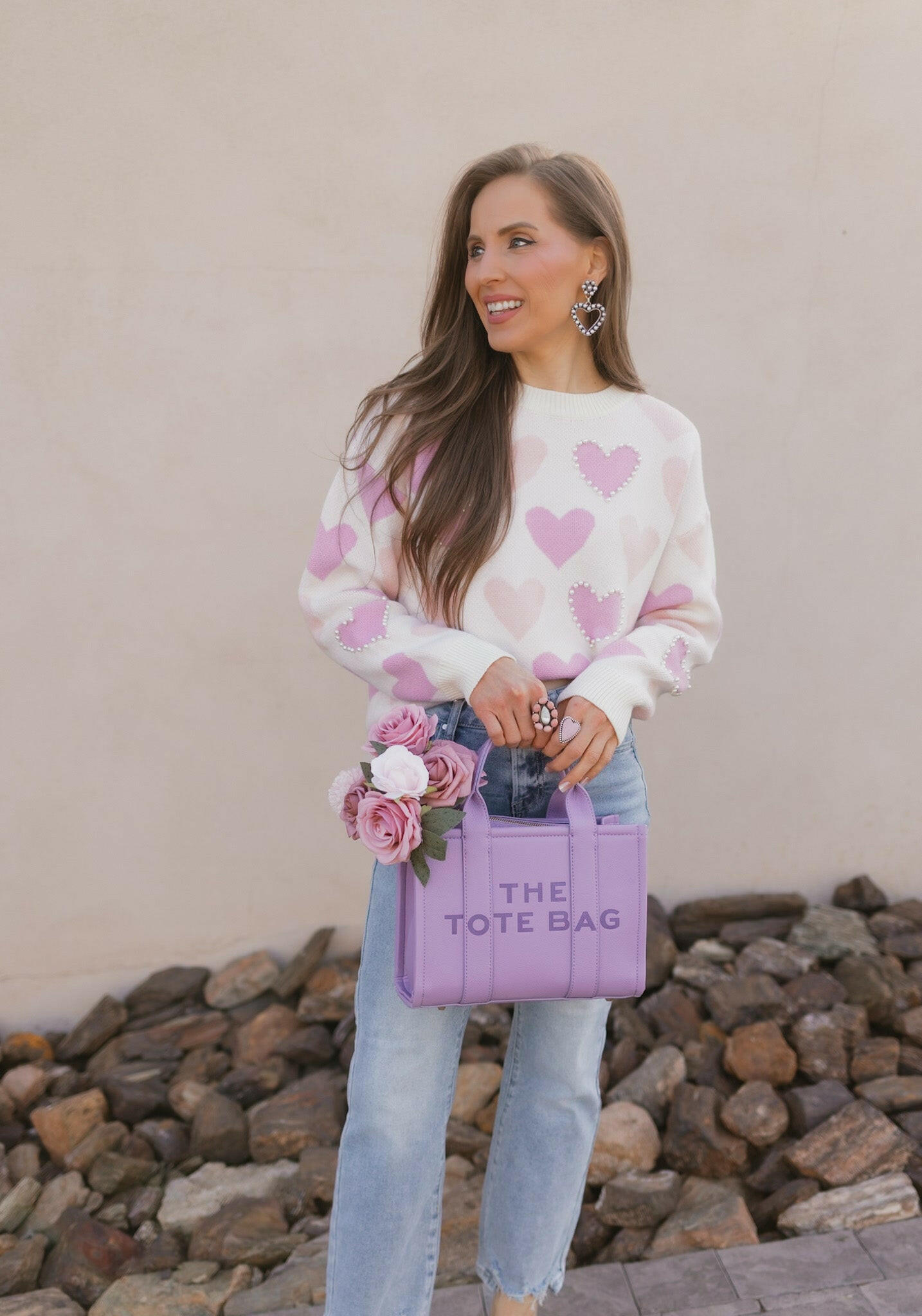 Hearts Galore Luxe Pearl Detail Sweater-Sweaters-Krush Kandy, Women's Online Fashion Boutique Located in Phoenix, Arizona (Scottsdale Area)