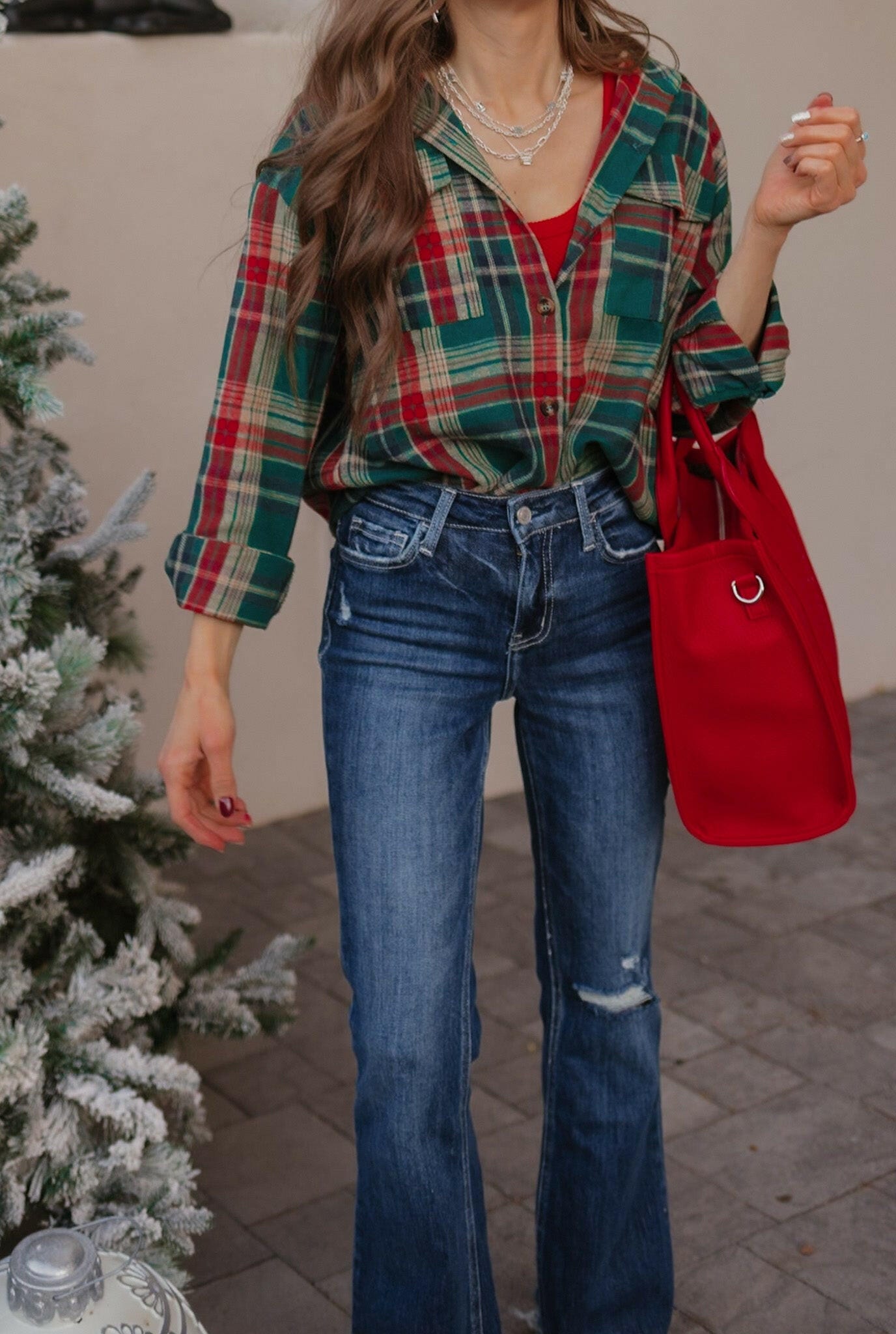 Weekend Wander Plaid Button-Down-Tops-Krush Kandy, Women's Online Fashion Boutique Located in Phoenix, Arizona (Scottsdale Area)