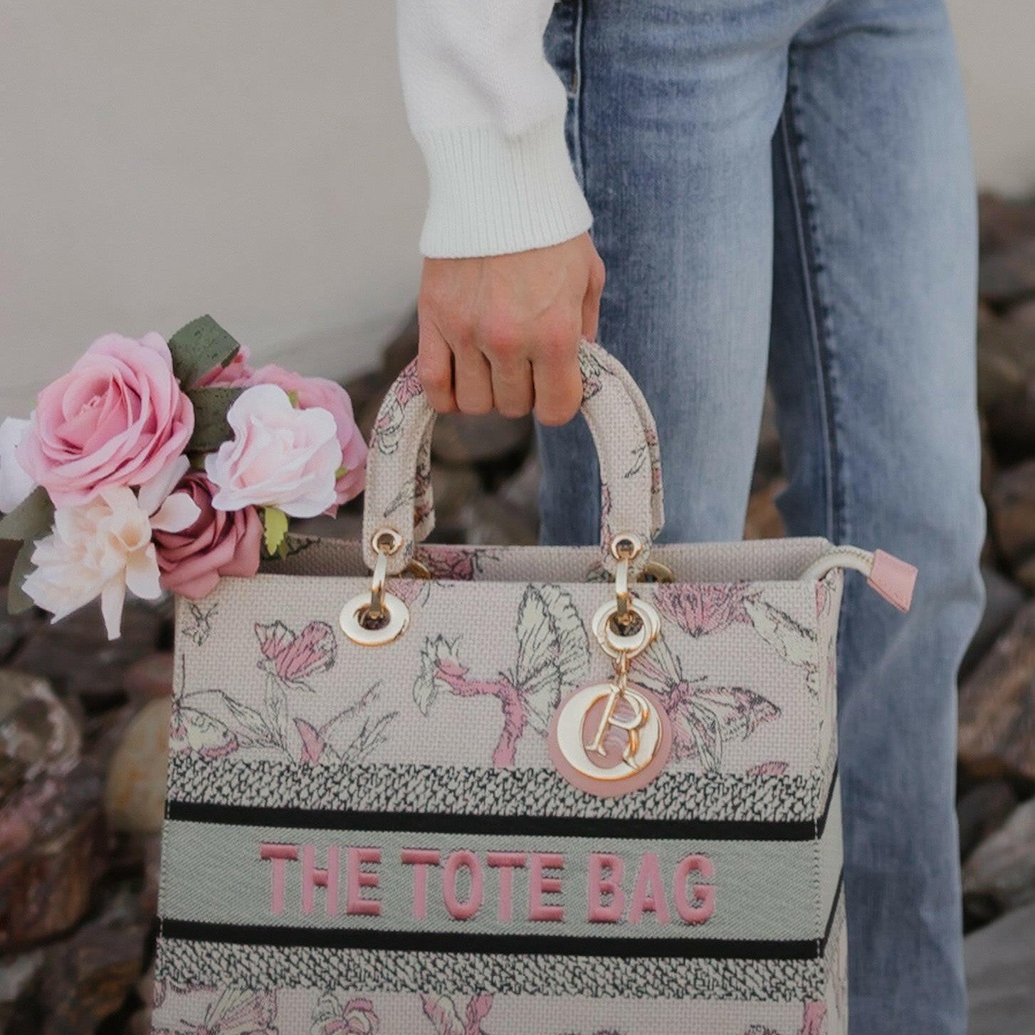 Mini Butterfly Stroll Tote Bag Handbag-Purses & Bags-Krush Kandy, Women's Online Fashion Boutique Located in Phoenix, Arizona (Scottsdale Area)
