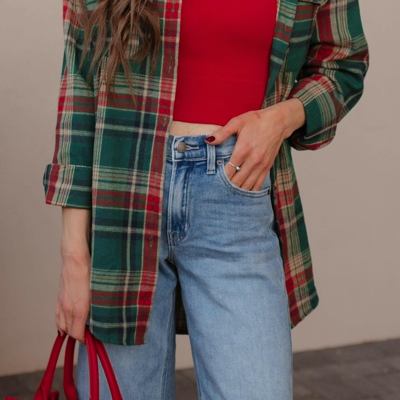 Weekend Wander Plaid Button-Down-Tops-Krush Kandy, Women's Online Fashion Boutique Located in Phoenix, Arizona (Scottsdale Area)