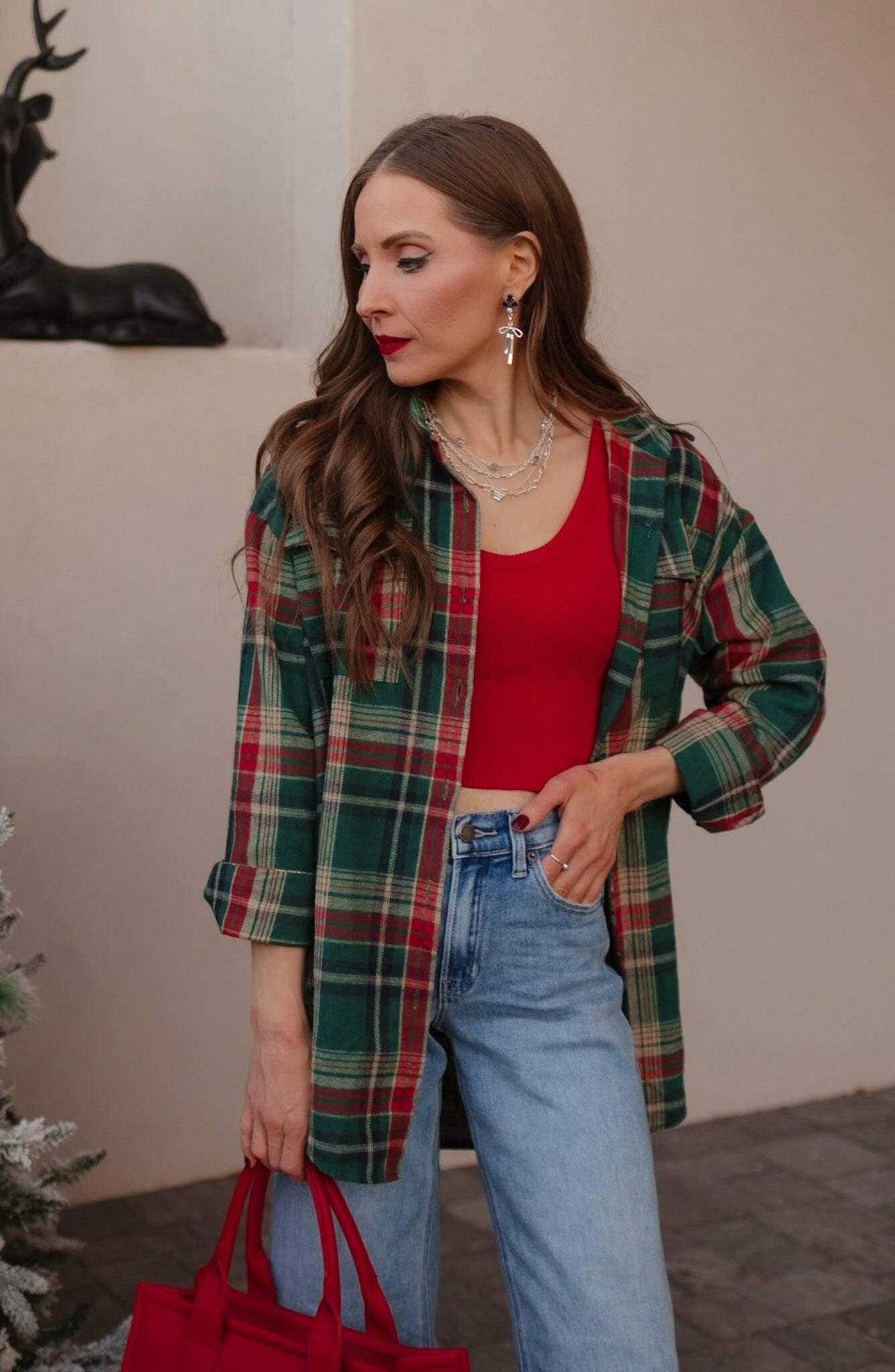 Weekend Wander Plaid Button-Down-Tops-Krush Kandy, Women's Online Fashion Boutique Located in Phoenix, Arizona (Scottsdale Area)