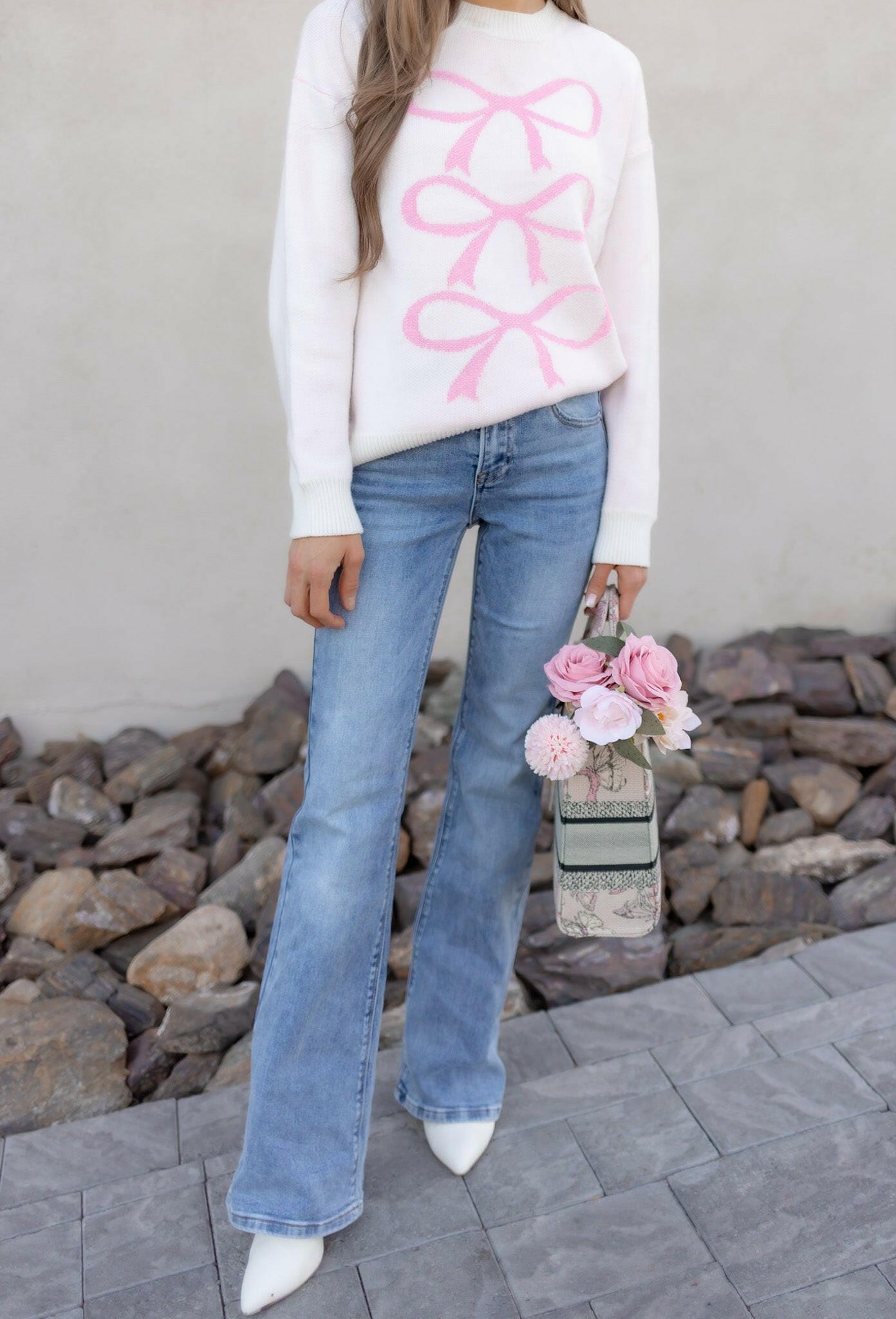 Lovely Viscose Bow Sweater-Sweaters-Krush Kandy, Women's Online Fashion Boutique Located in Phoenix, Arizona (Scottsdale Area)