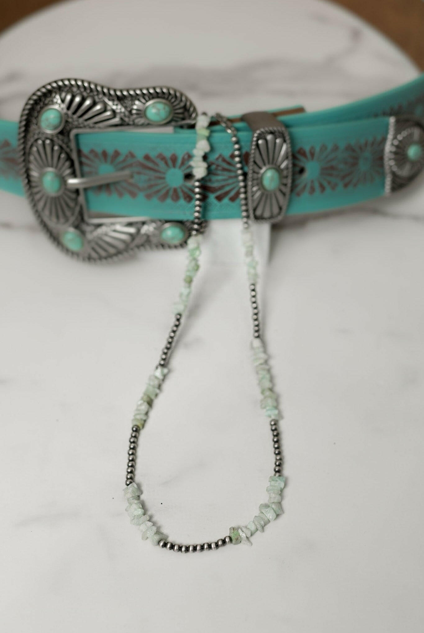 Paloma Stone Chips & Mini Desert Pearl Necklace-Chain Necklaces-Krush Kandy, Women's Online Fashion Boutique Located in Phoenix, Arizona (Scottsdale Area)