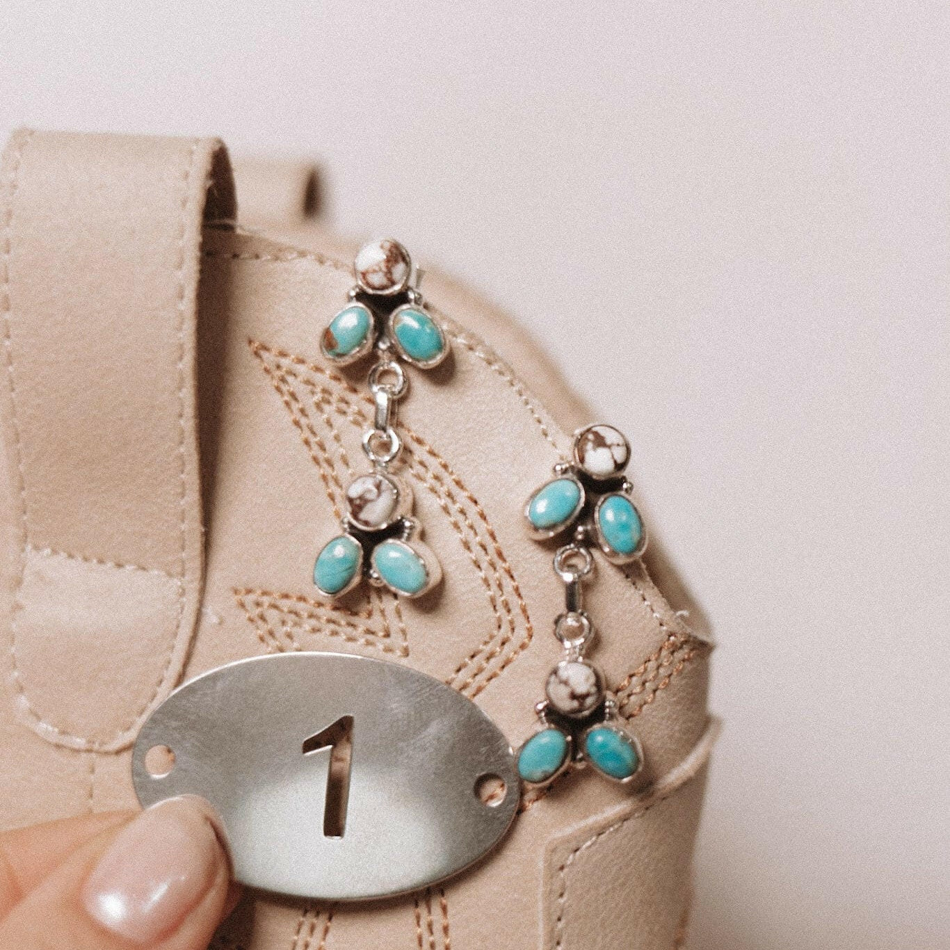 Turquoise & Wildhorse Earrings-Stud Earrings-Krush Kandy, Women's Online Fashion Boutique Located in Phoenix, Arizona (Scottsdale Area)