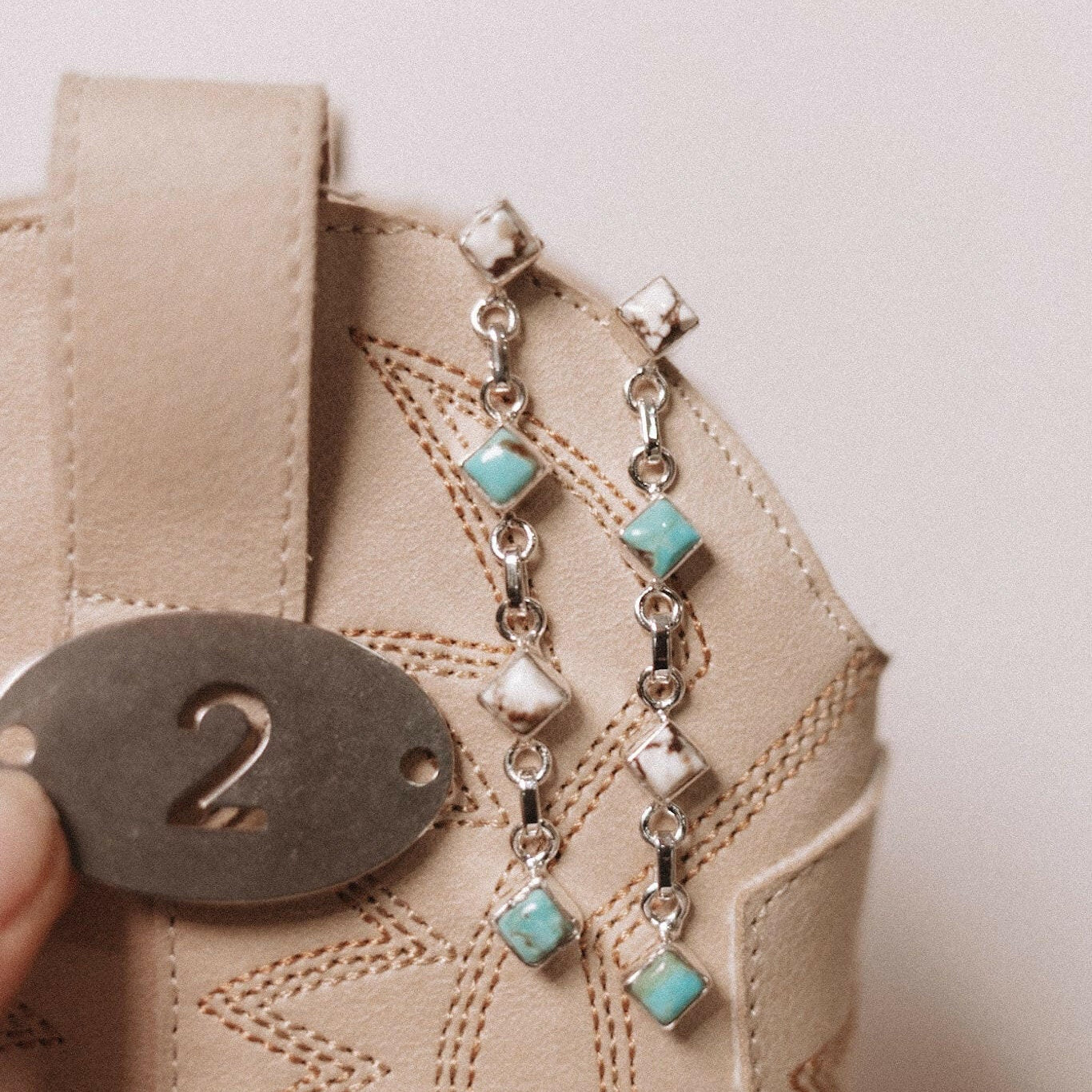 Turquoise & Wildhorse Earrings-Stud Earrings-Krush Kandy, Women's Online Fashion Boutique Located in Phoenix, Arizona (Scottsdale Area)