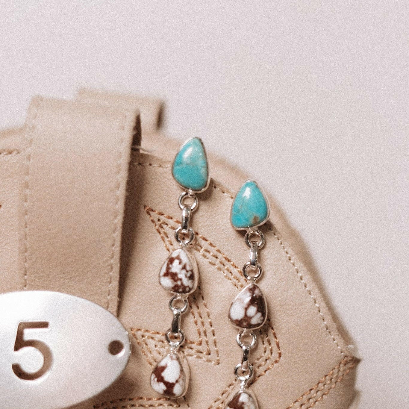 Turquoise & Wildhorse Earrings-Stud Earrings-Krush Kandy, Women's Online Fashion Boutique Located in Phoenix, Arizona (Scottsdale Area)