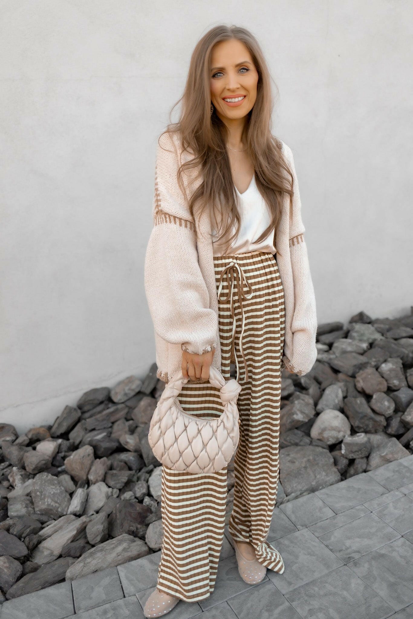 Contrast Open Front Dropped Shoulder Cardigan-Cardigan-Krush Kandy, Women's Online Fashion Boutique Located in Phoenix, Arizona (Scottsdale Area)