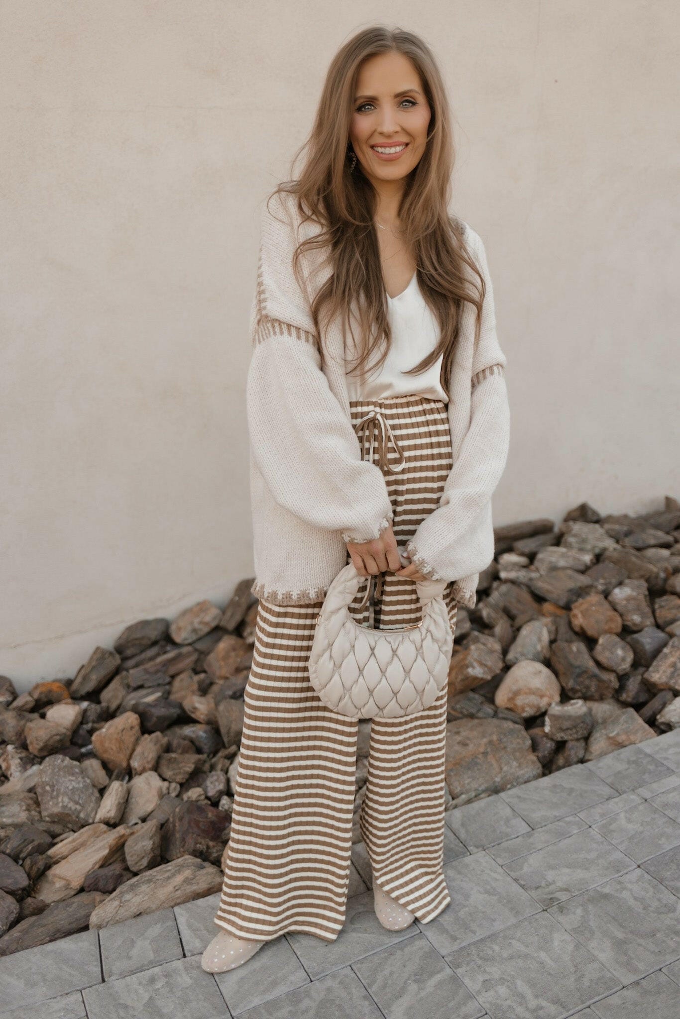 Contrast Open Front Dropped Shoulder Cardigan-Cardigan-Krush Kandy, Women's Online Fashion Boutique Located in Phoenix, Arizona (Scottsdale Area)