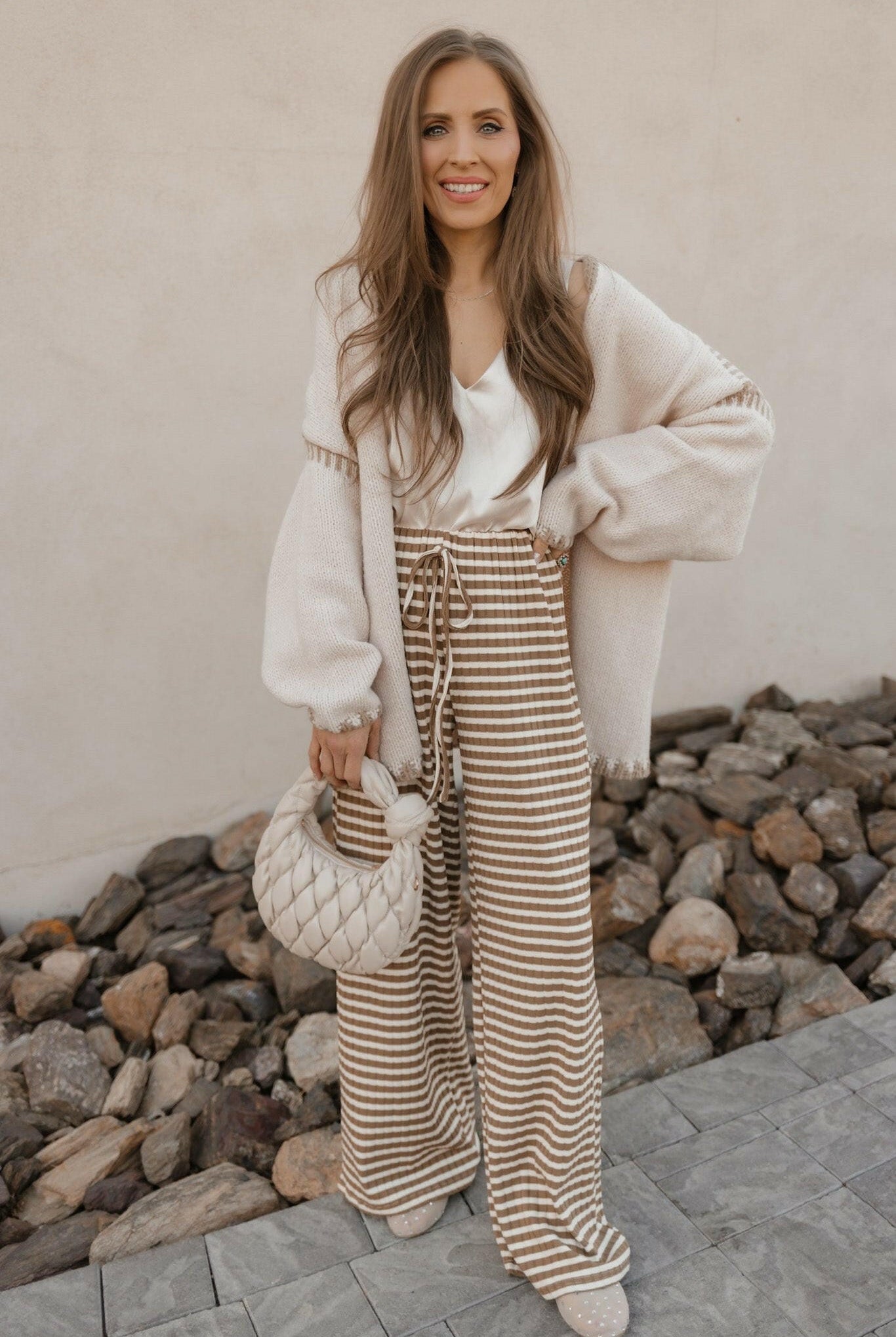 Contrast Open Front Dropped Shoulder Cardigan-Cardigan-Krush Kandy, Women's Online Fashion Boutique Located in Phoenix, Arizona (Scottsdale Area)