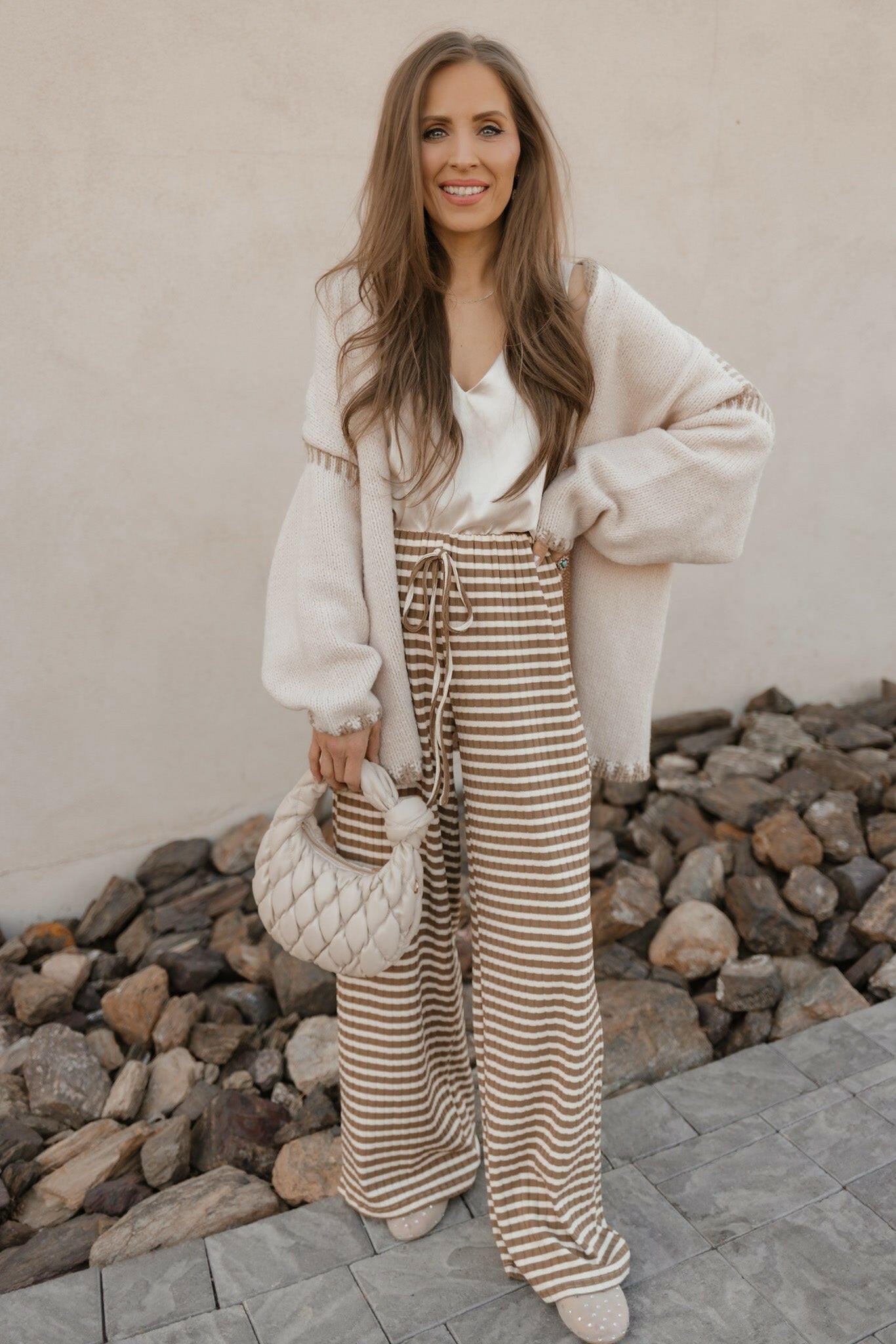 Contrast Open Front Dropped Shoulder Cardigan-Cardigan-Krush Kandy, Women's Online Fashion Boutique Located in Phoenix, Arizona (Scottsdale Area)