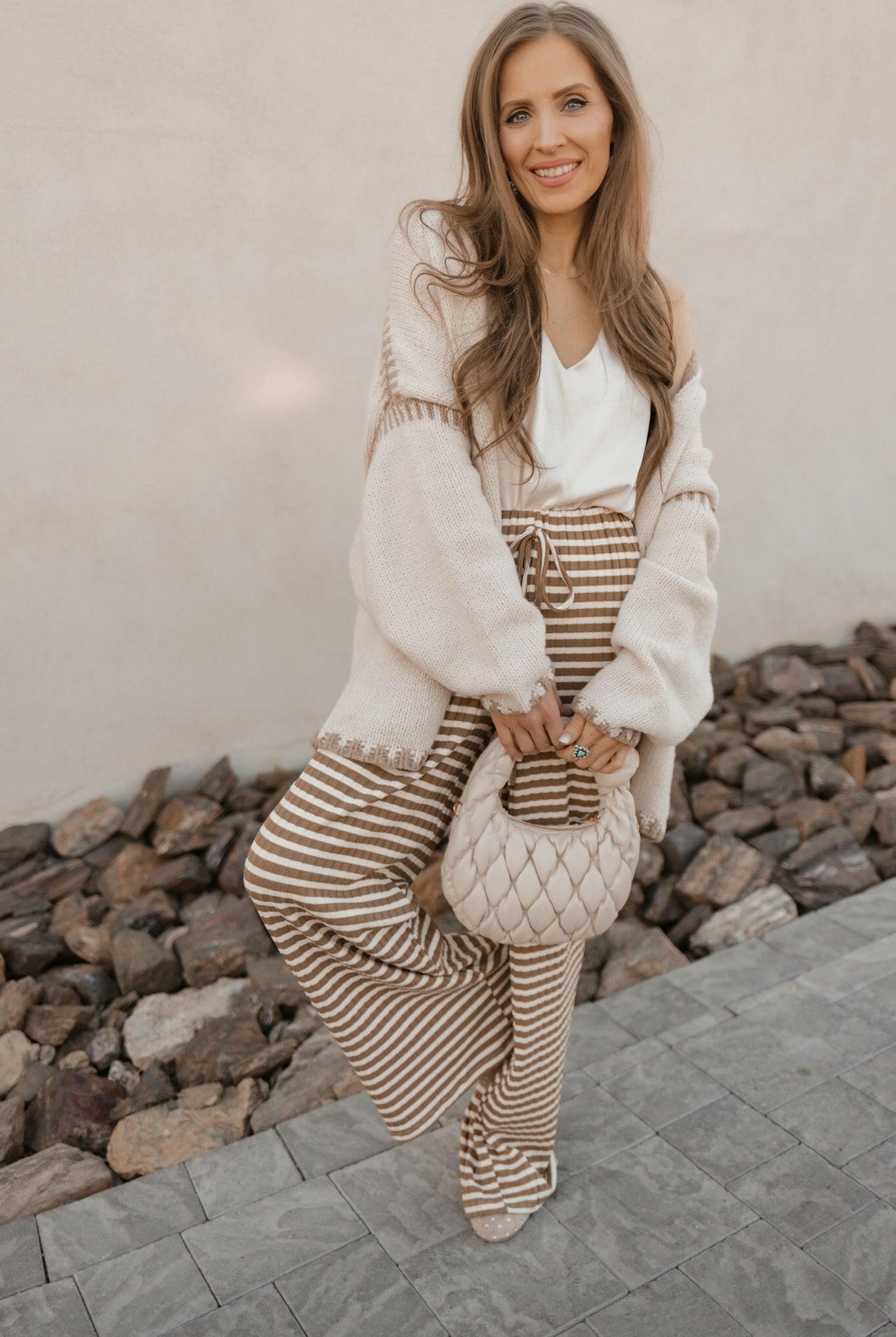 Contrast Open Front Dropped Shoulder Cardigan-Cardigan-Krush Kandy, Women's Online Fashion Boutique Located in Phoenix, Arizona (Scottsdale Area)
